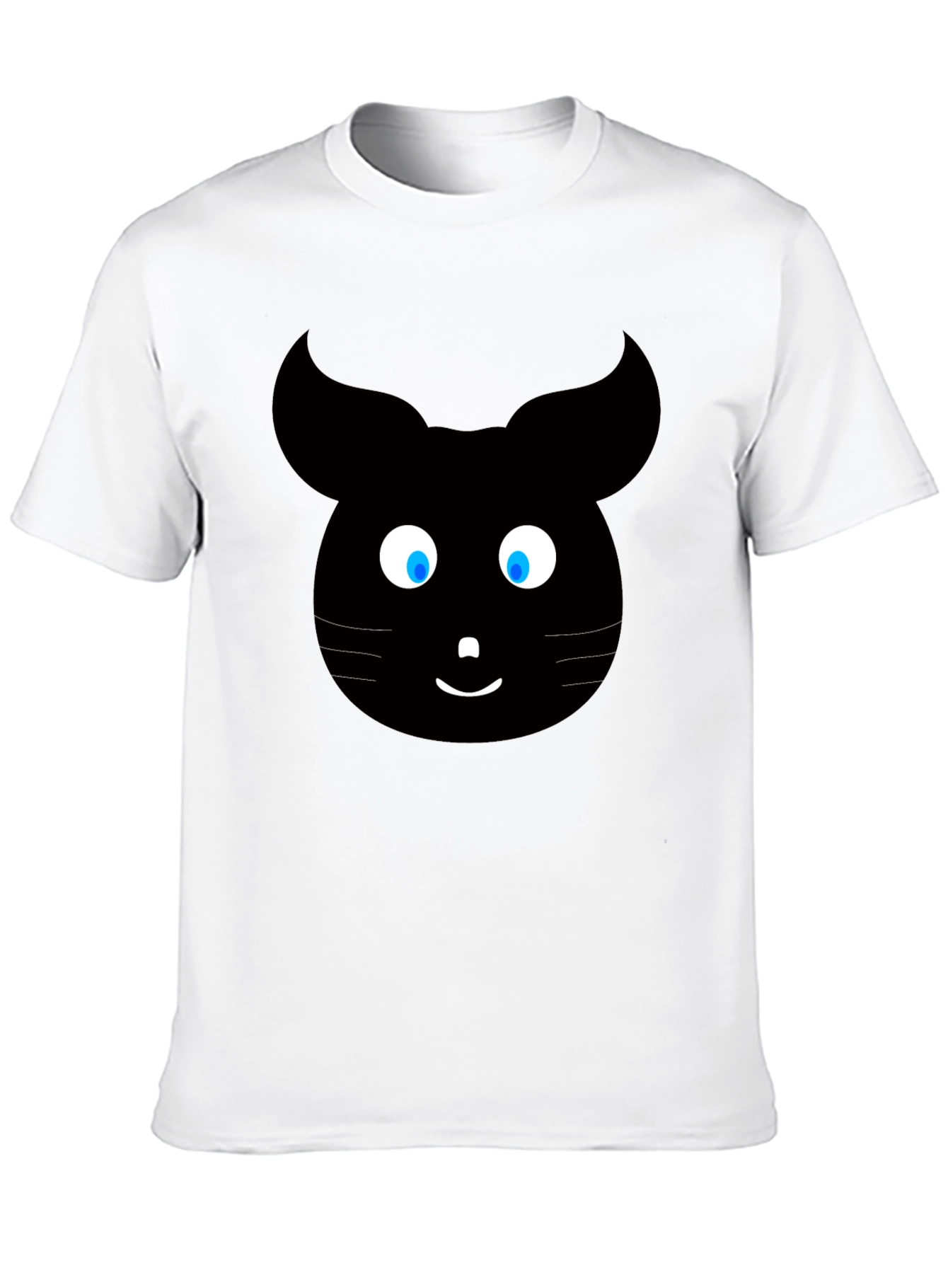 Cartoon Mouse Graphic Tee - Black Unisex T-Shirt