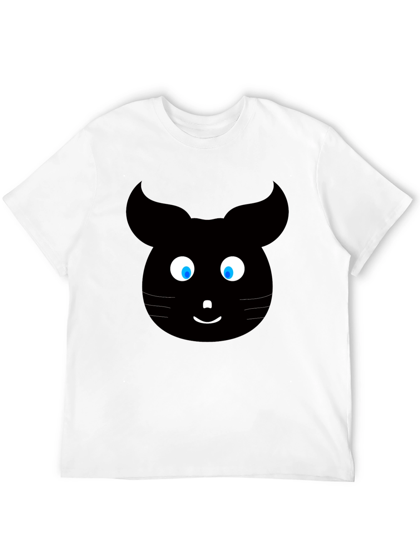 Cartoon Mouse Graphic Tee - Black Unisex T-Shirt