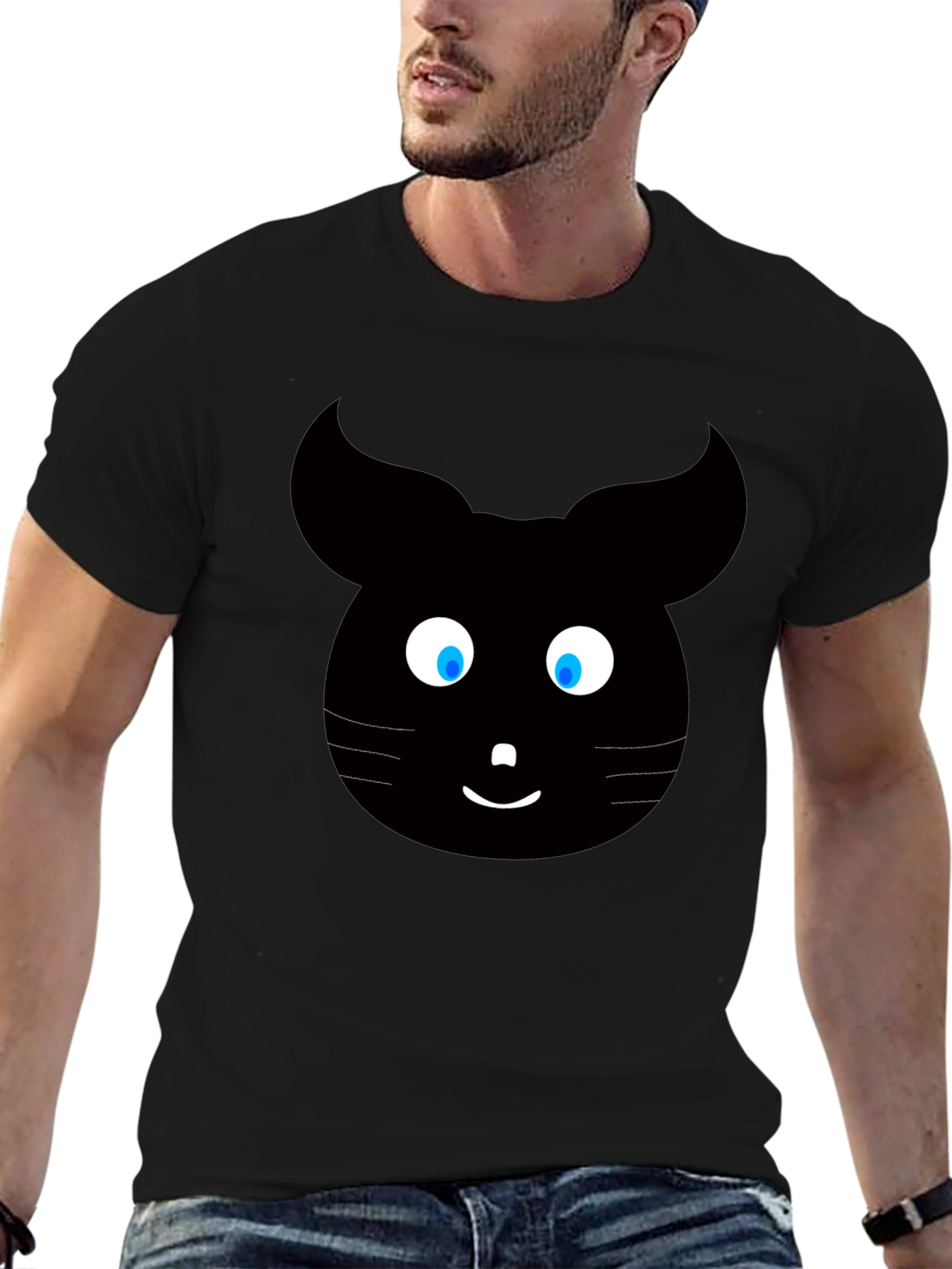 Cartoon Mouse Graphic Tee - Black Unisex T-Shirt