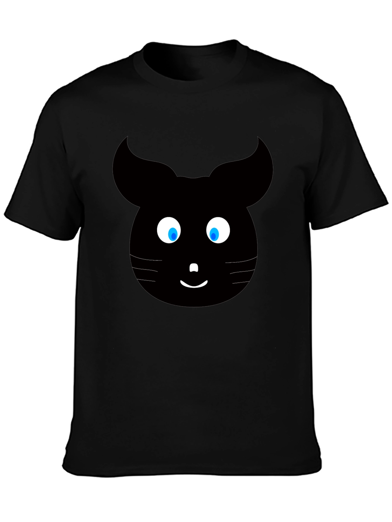 Cartoon Mouse Graphic Tee - Black Unisex T-Shirt