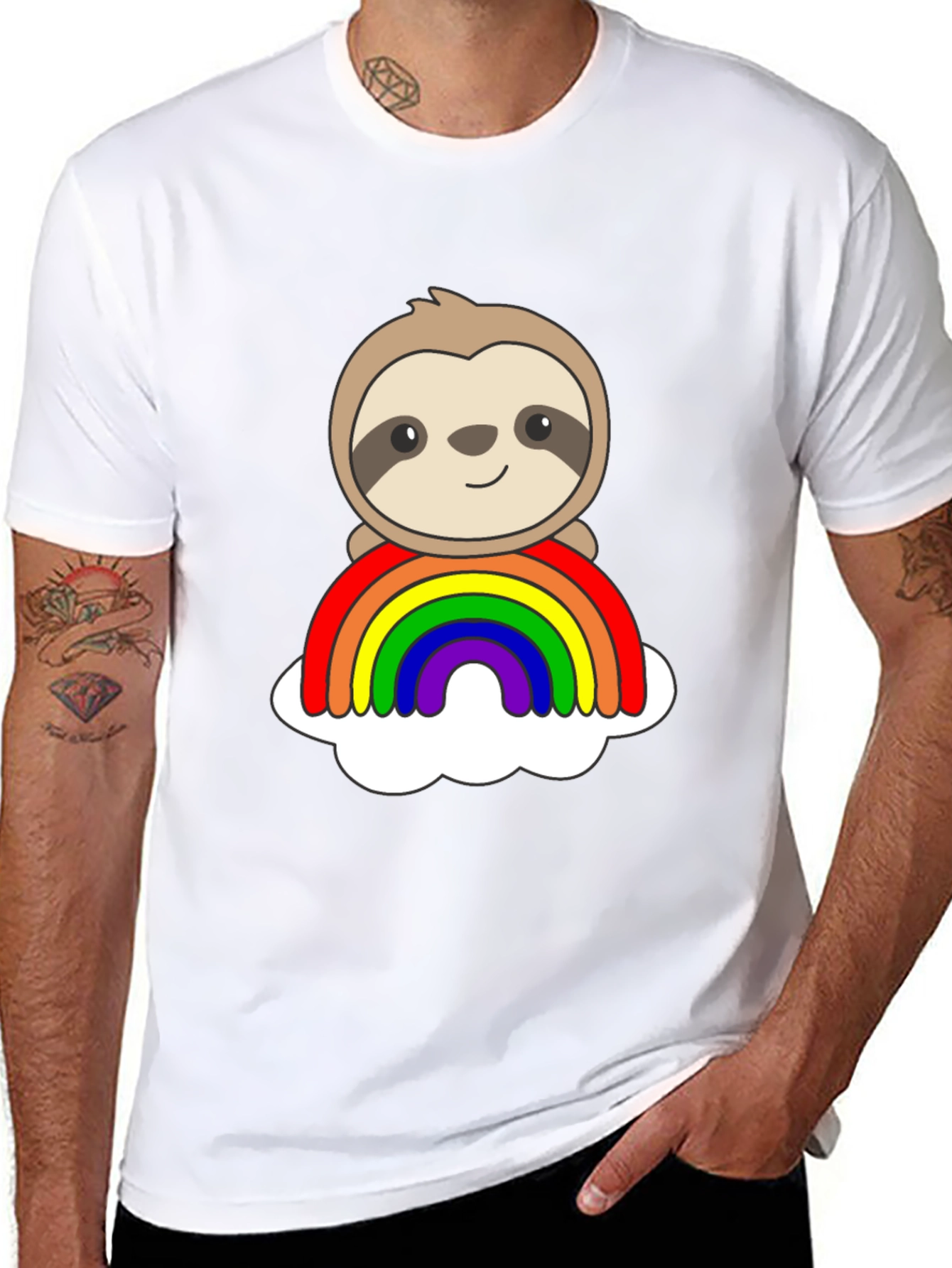 Sloth Rainbow T-Shirt - Pride & Comfort