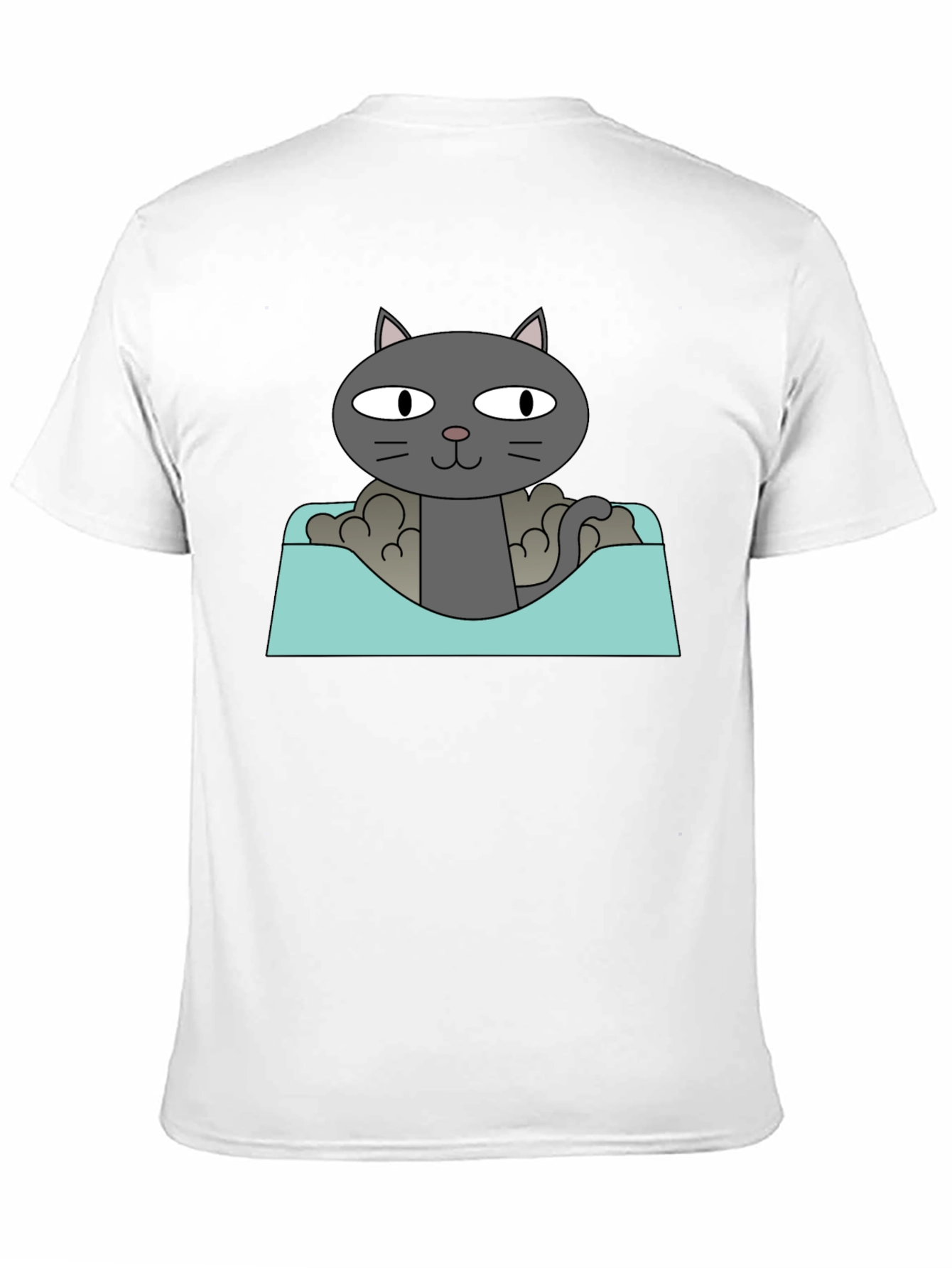 Cat in a Box Graphic T-Shirt - Black