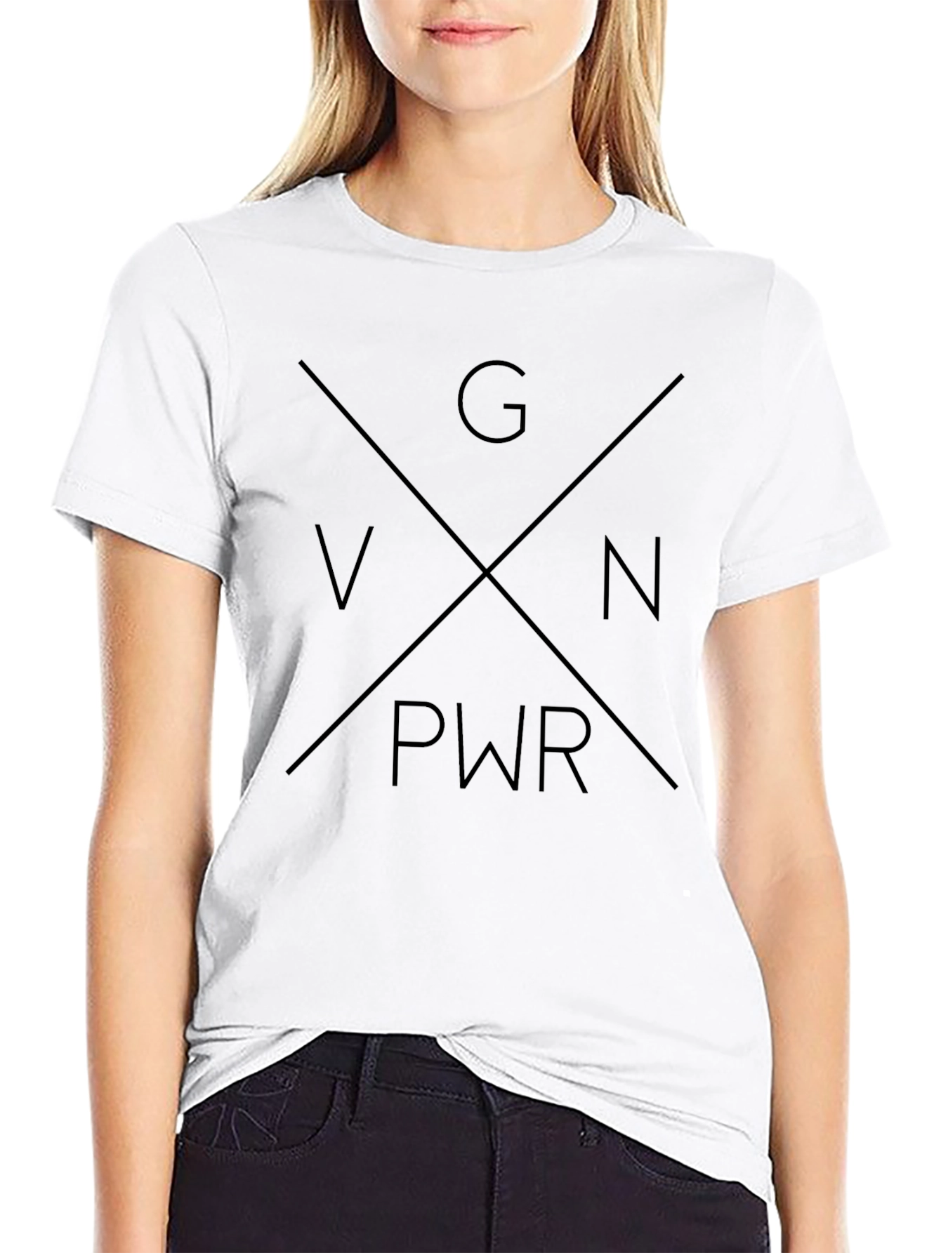 GN PWR Graphic Tee - Black Crew Neck T-Shirt