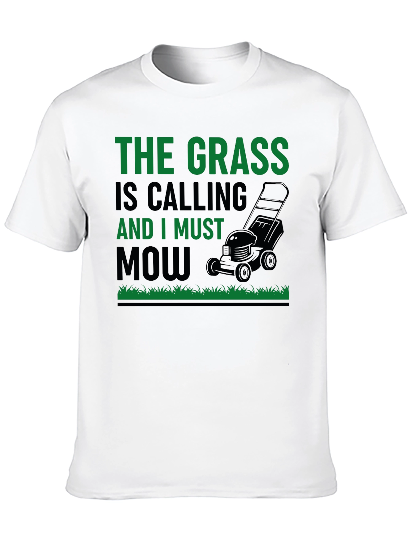 Funny Lawn Mowing T-Shirt - The Grass Is Calling