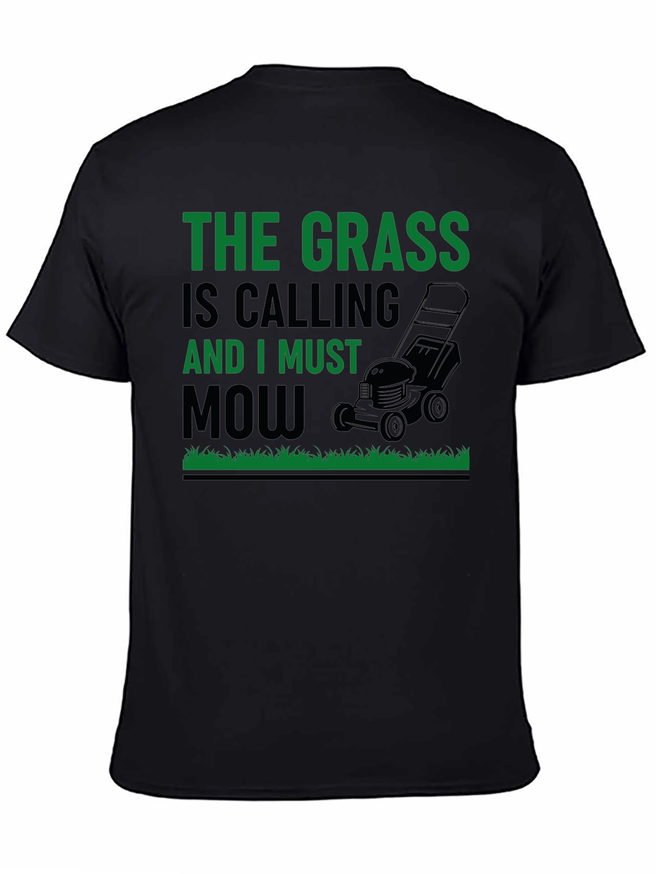 Funny Lawn Mowing T-Shirt - The Grass Is Calling