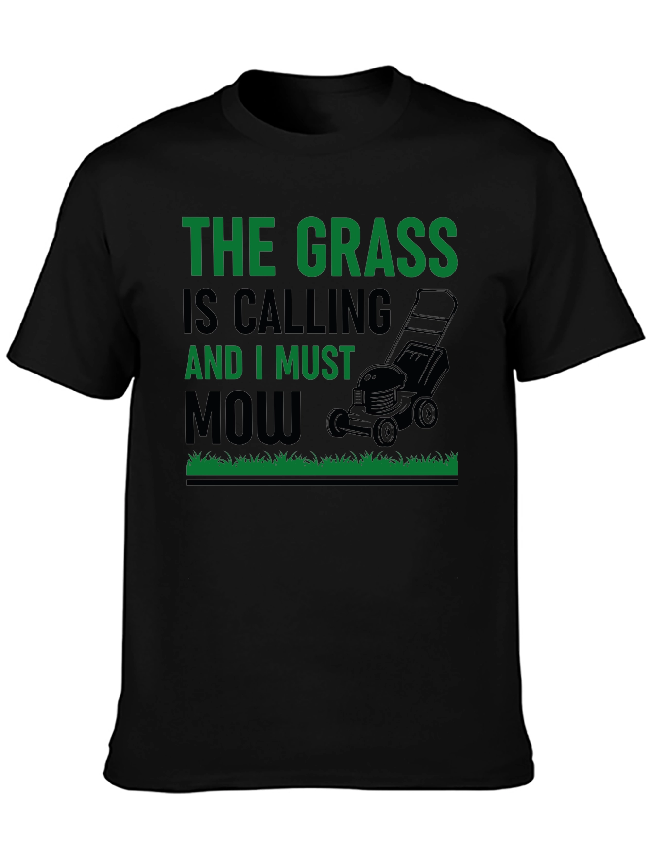 Funny Lawn Mowing T-Shirt - The Grass Is Calling