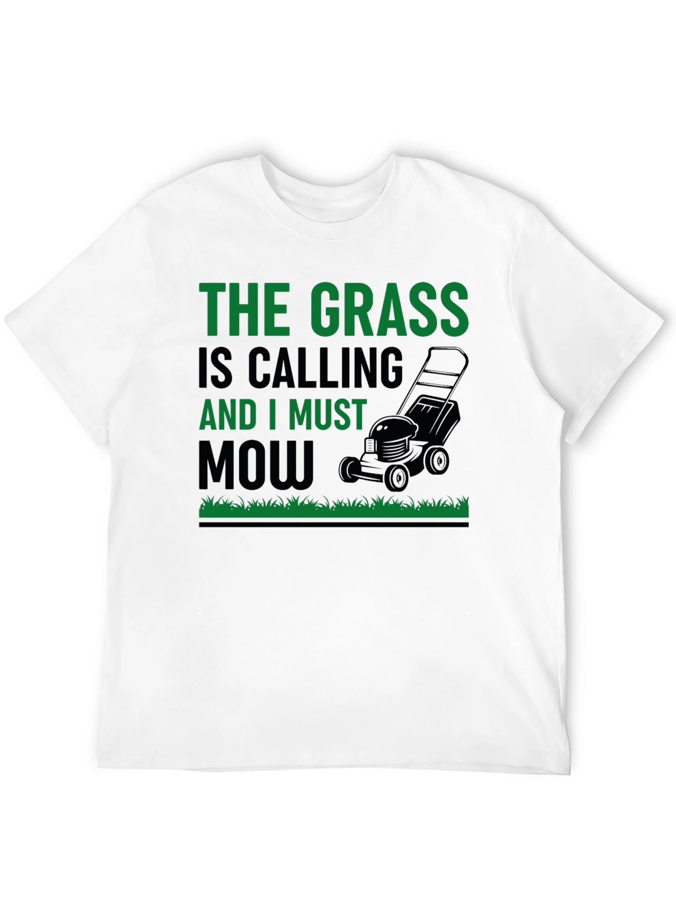 Funny Lawn Mowing T-Shirt - The Grass Is Calling