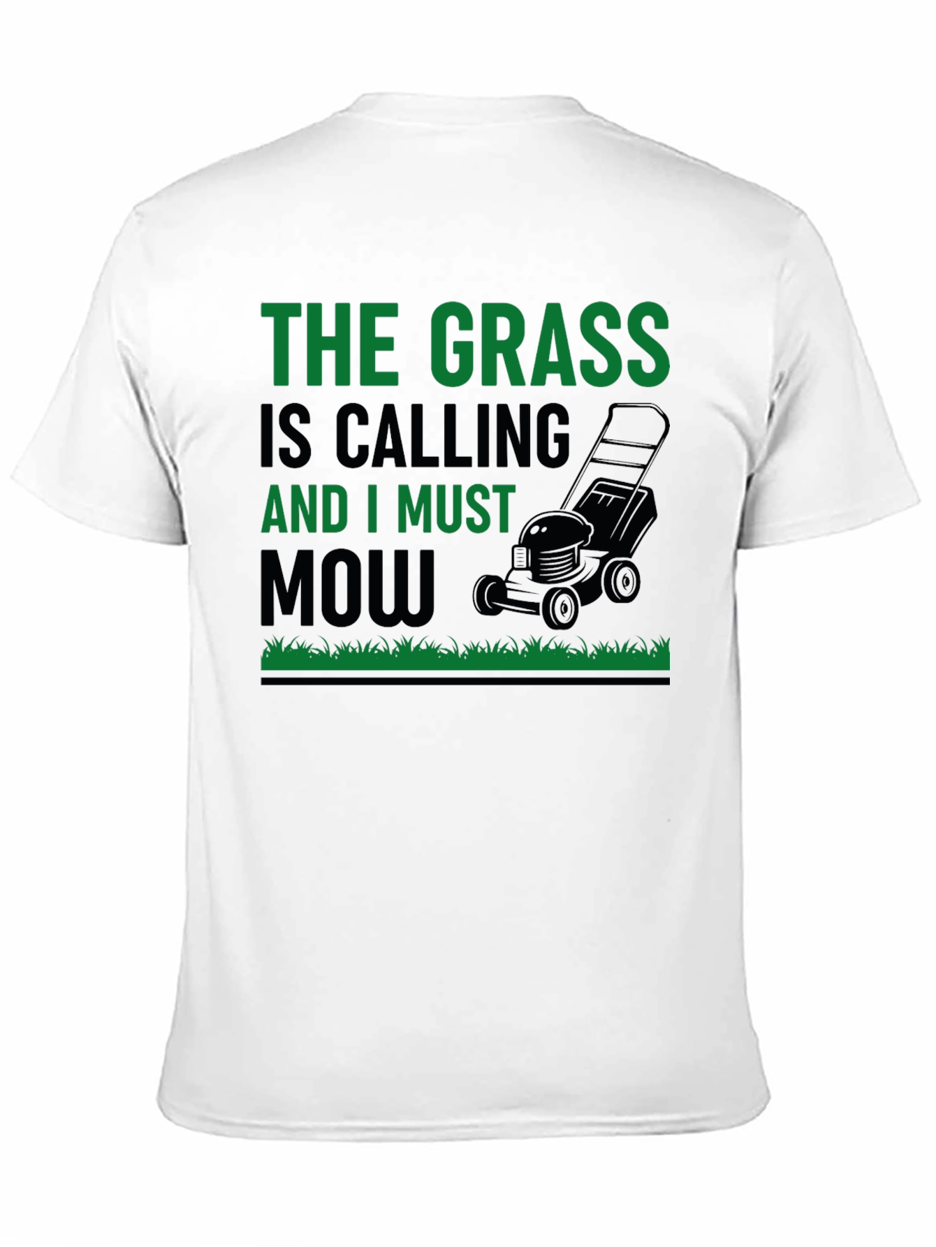 Funny Lawn Mowing T-Shirt - The Grass Is Calling