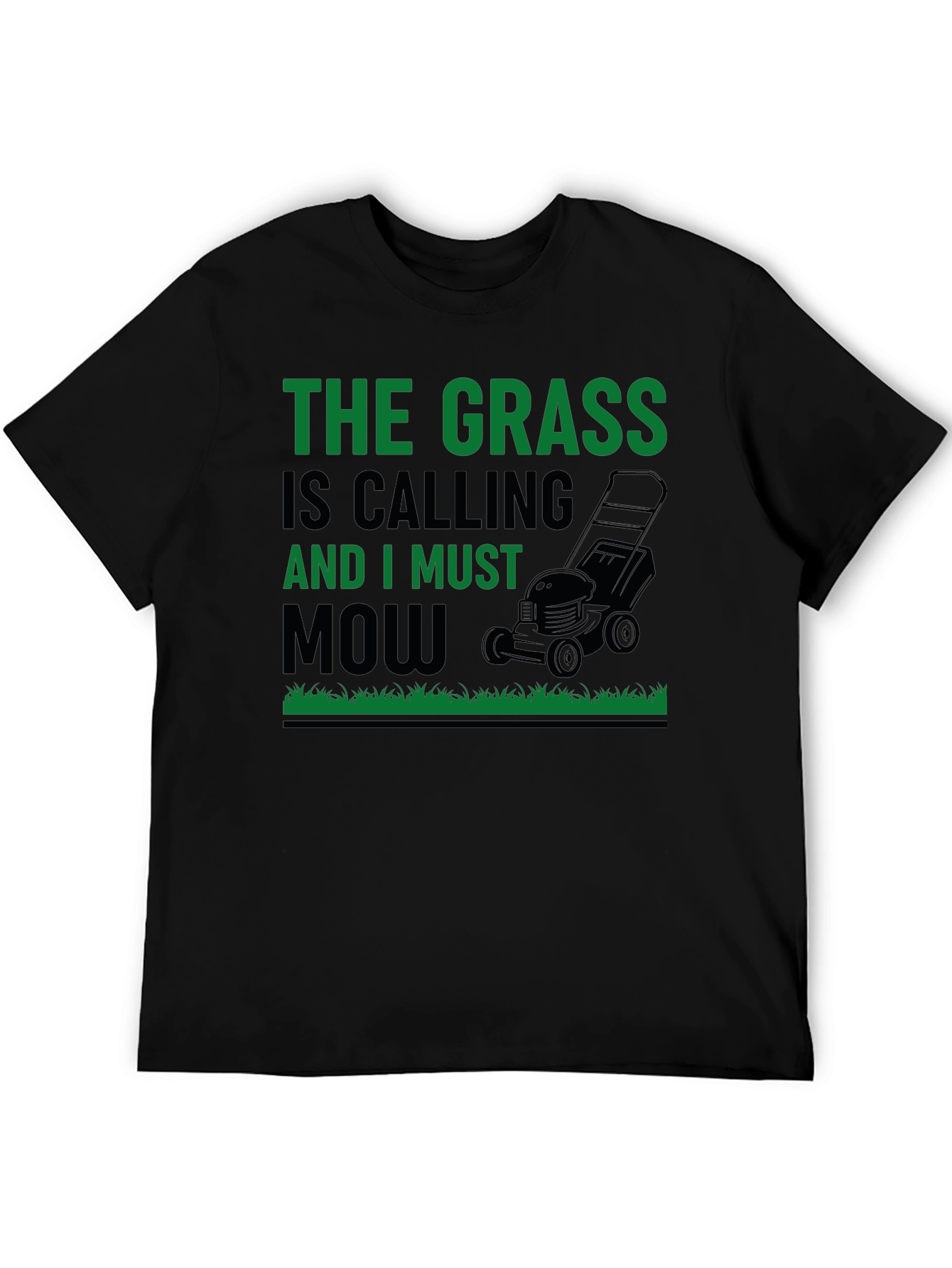 Funny Lawn Mowing T-Shirt - The Grass Is Calling