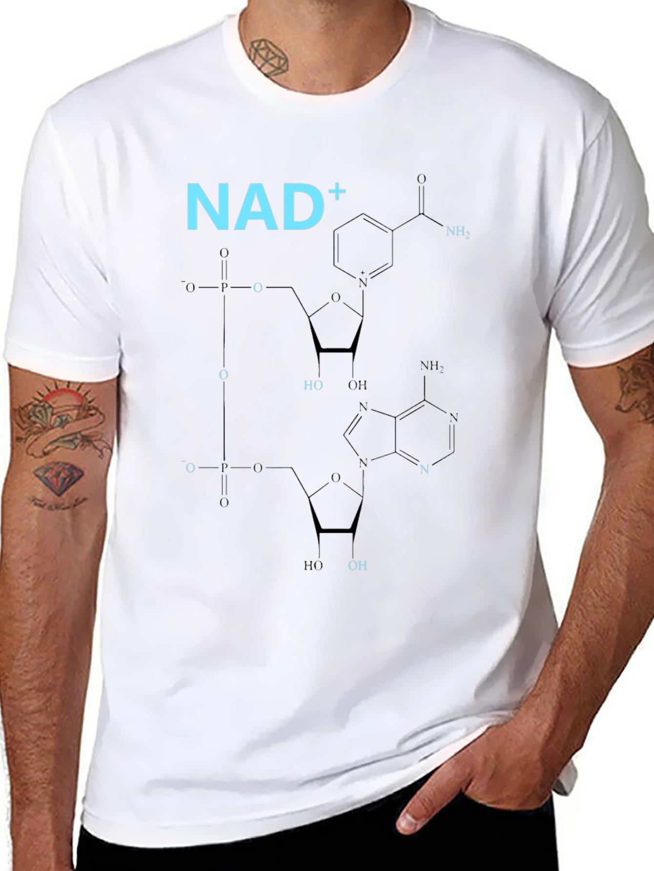 NAD+ Molecule T-Shirt - Science Fashion