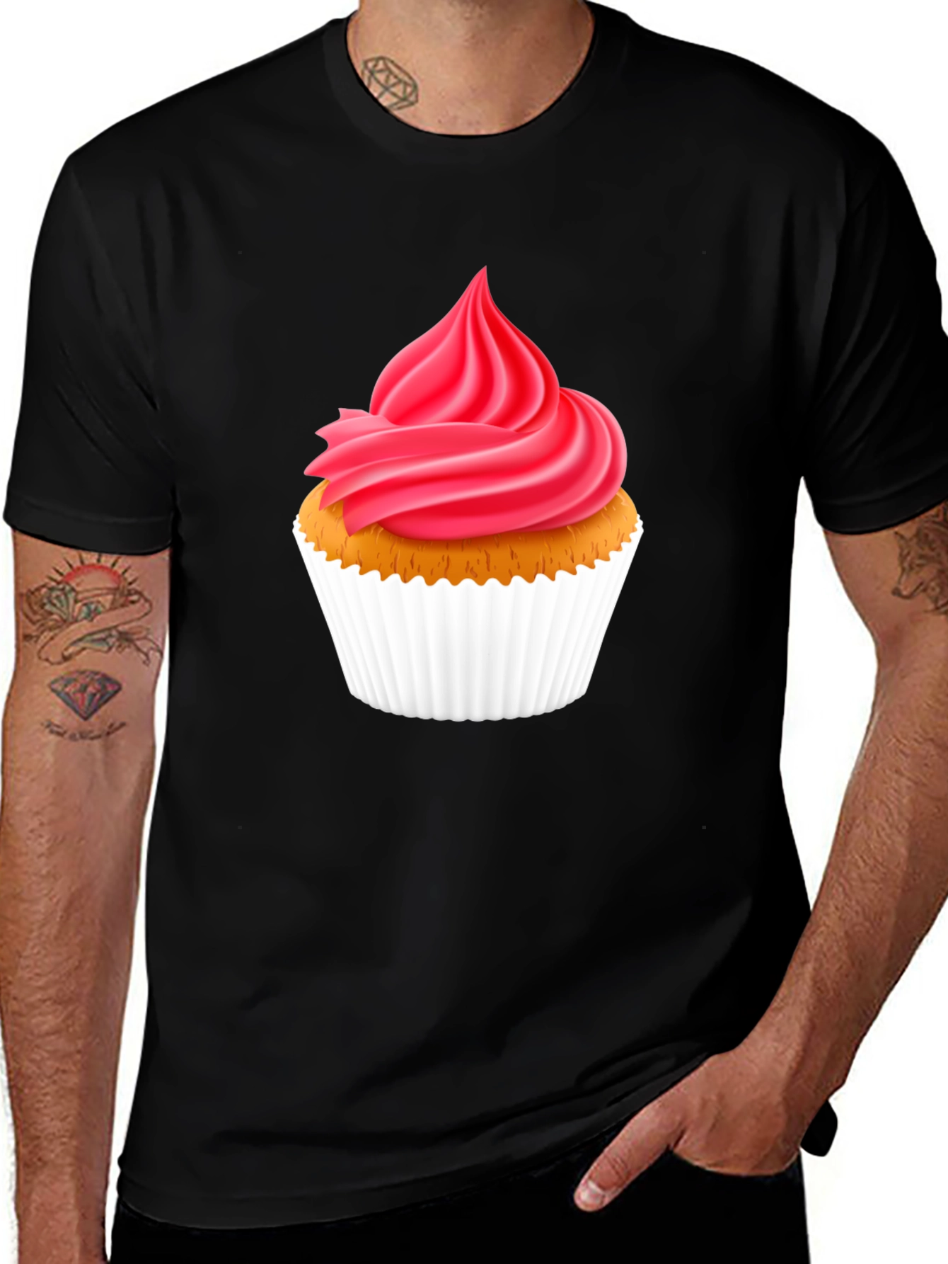 Cupcake Graphic T-Shirt - Sweet Treat Design
