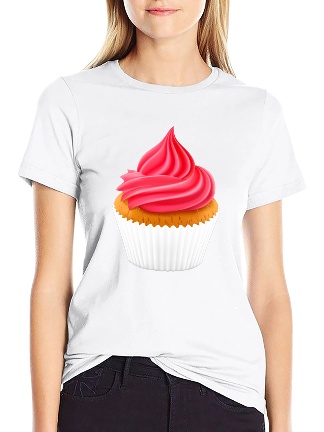 Cupcake Graphic T-Shirt - Sweet Treat Design