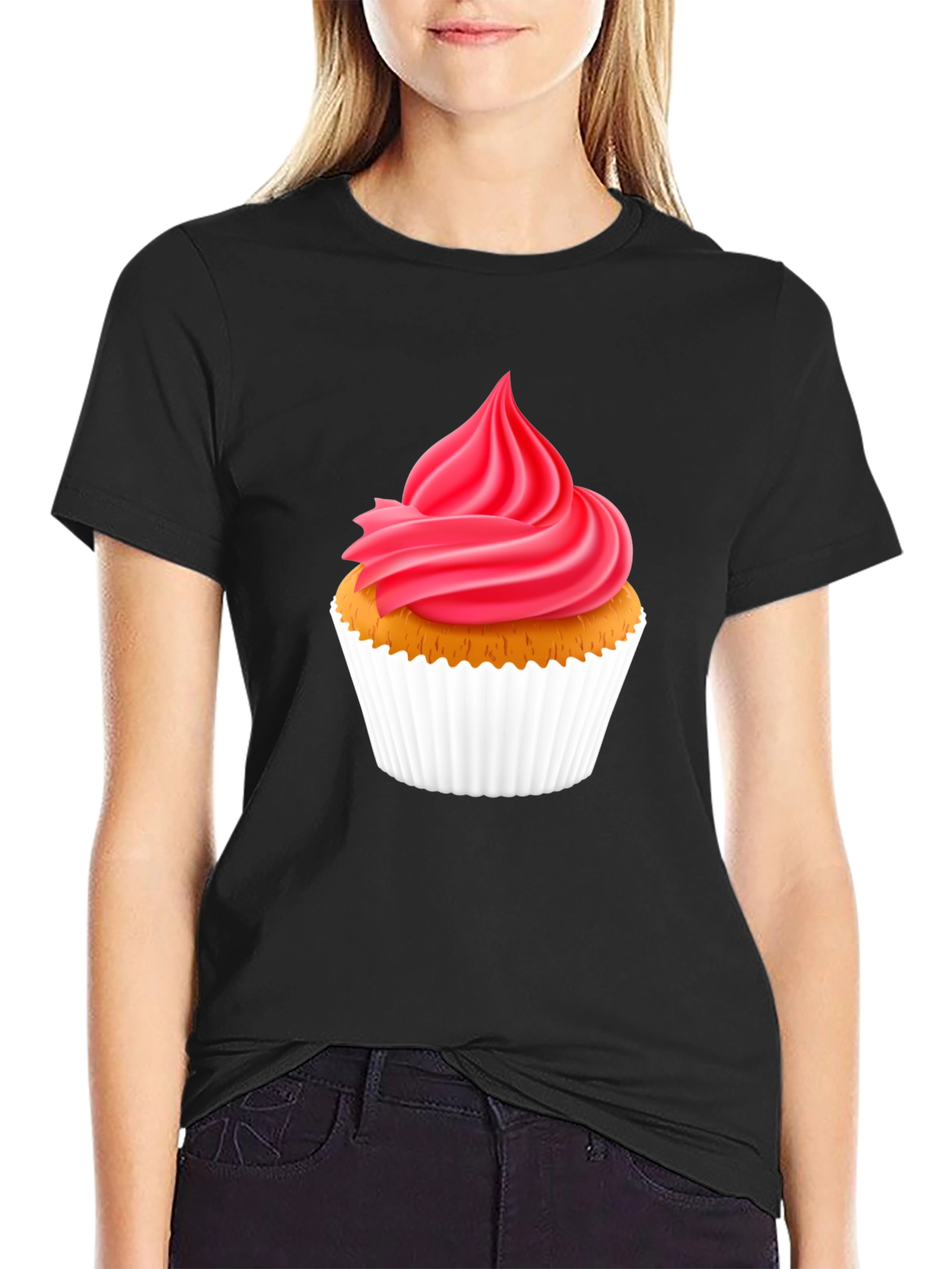 Cupcake Graphic T-Shirt - Sweet Treat Design