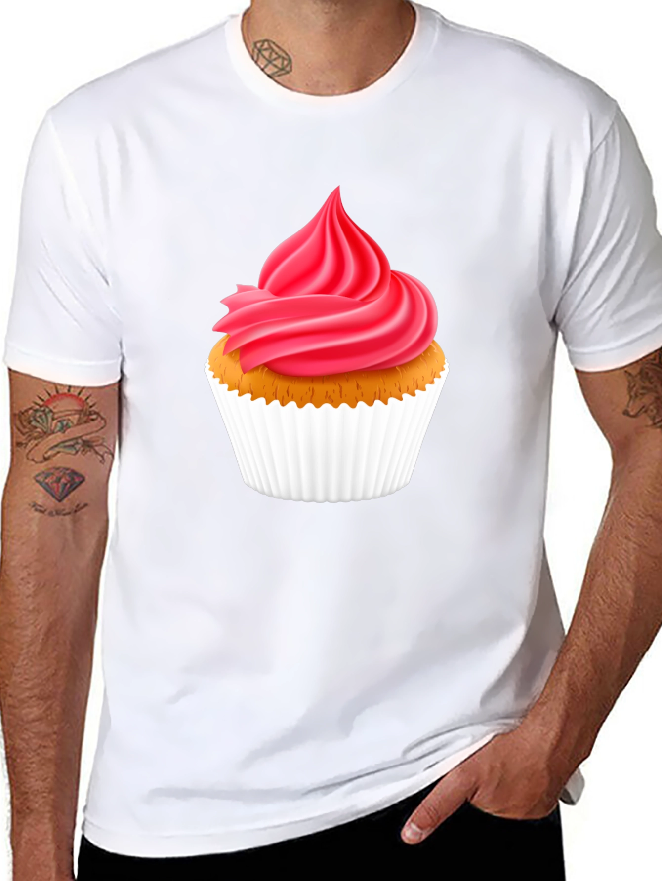 Cupcake Graphic T-Shirt - Sweet Treat Design