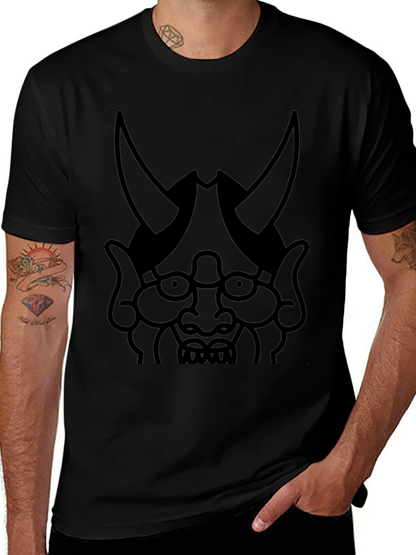 Demon Graphic T-Shirt - Classic Black Tee
