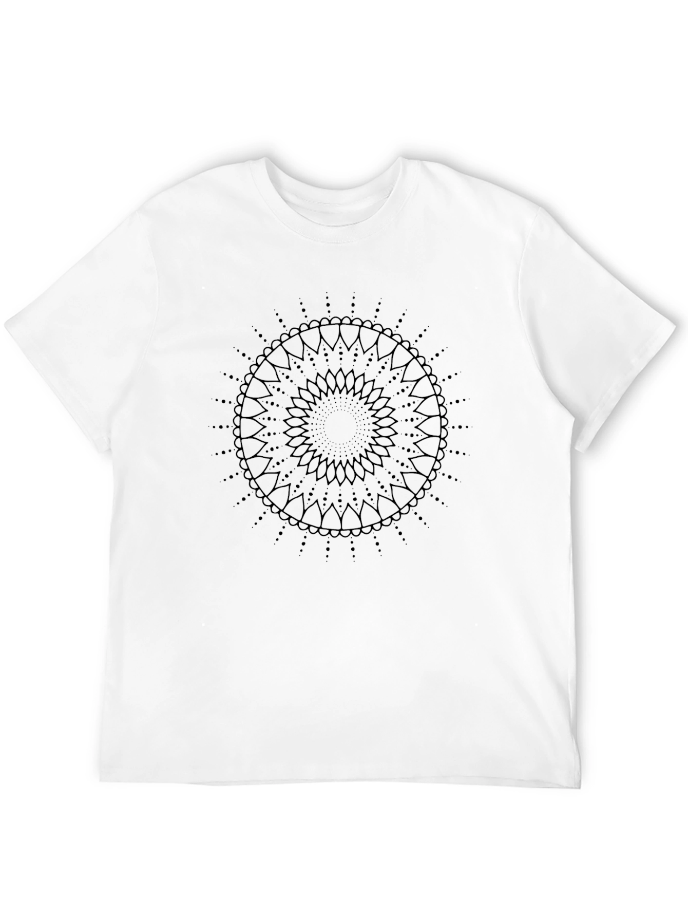 Mandala Design Black T-Shirt