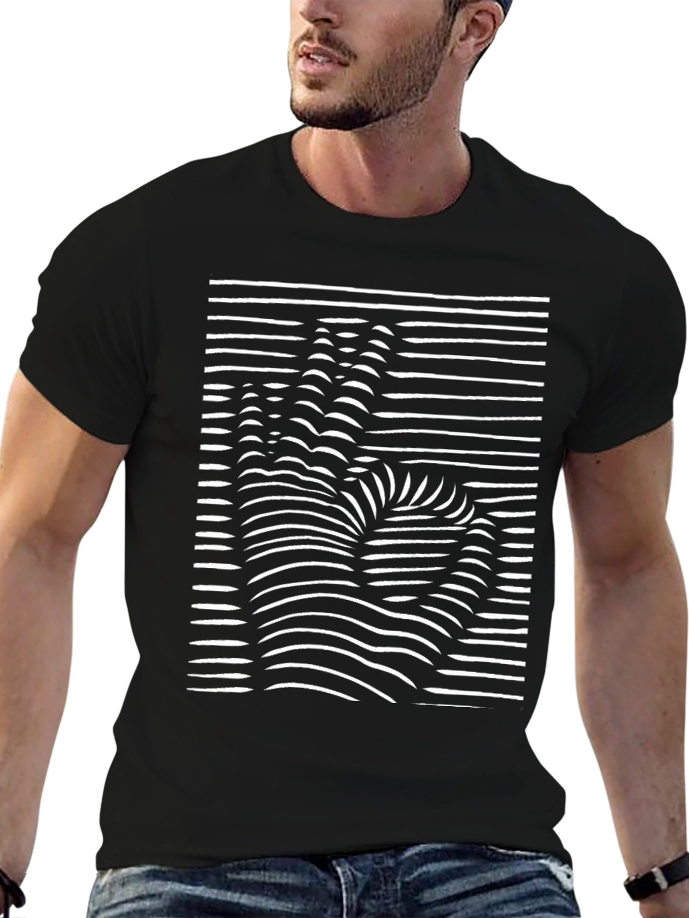 Optical Illusion Hand OK Gesture Graphic Tee
