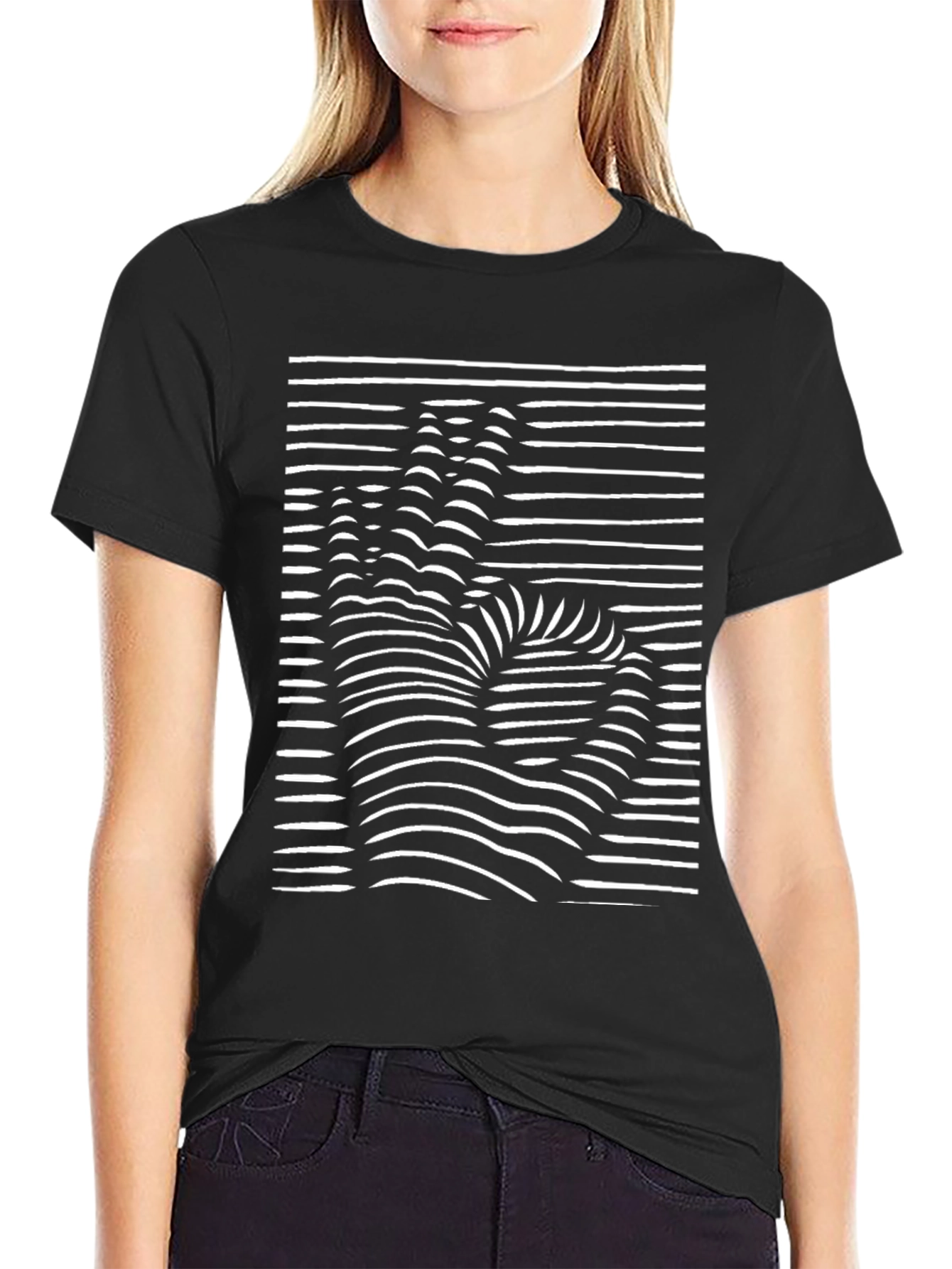 Optical Illusion Hand OK Gesture Graphic Tee
