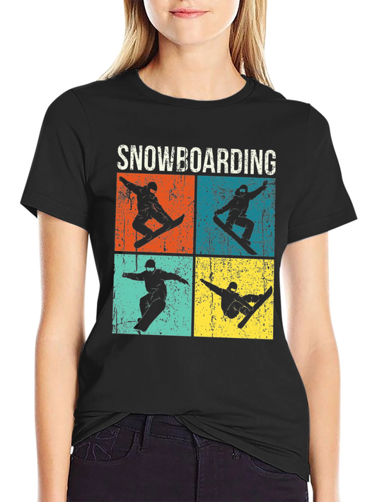 Retro Snowboarding T-Shirt - Vintage Style