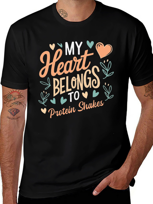 My Heart Belongs to Protein Shakes Graphic Tee
