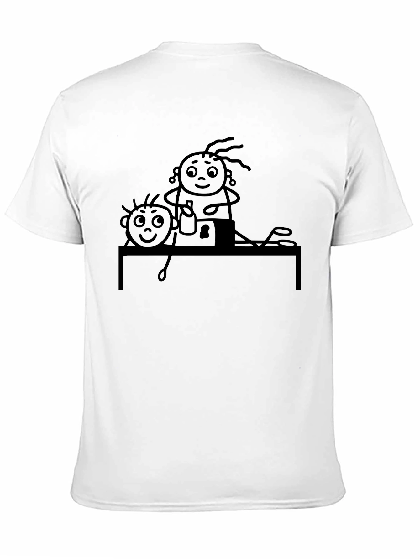 Stick Figure Family Crafting Black T-Shirt
