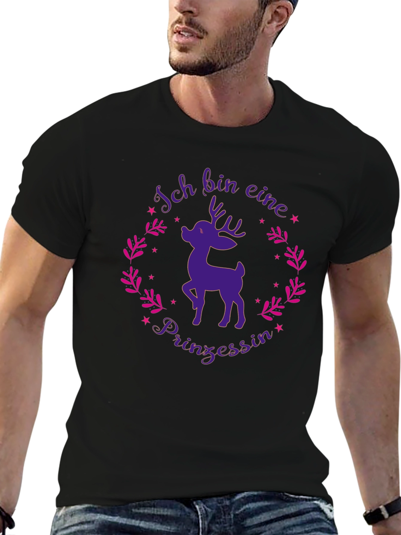 Ich Bin Eine Prinzessin Reindeer Graphic Tee