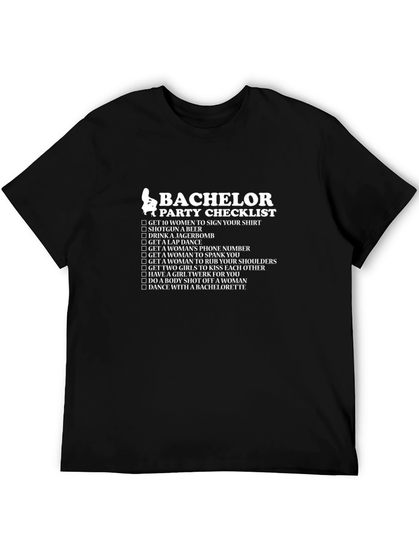 Bachelor Party Checklist Graphic T-Shirt
