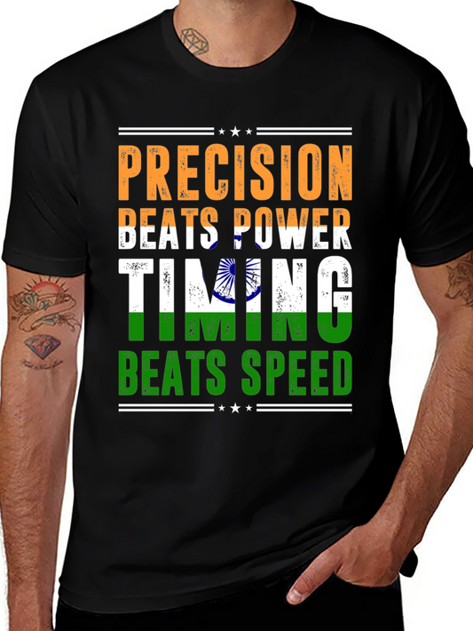 Precision Beats Power Timing Beats Speed Graphic Tee