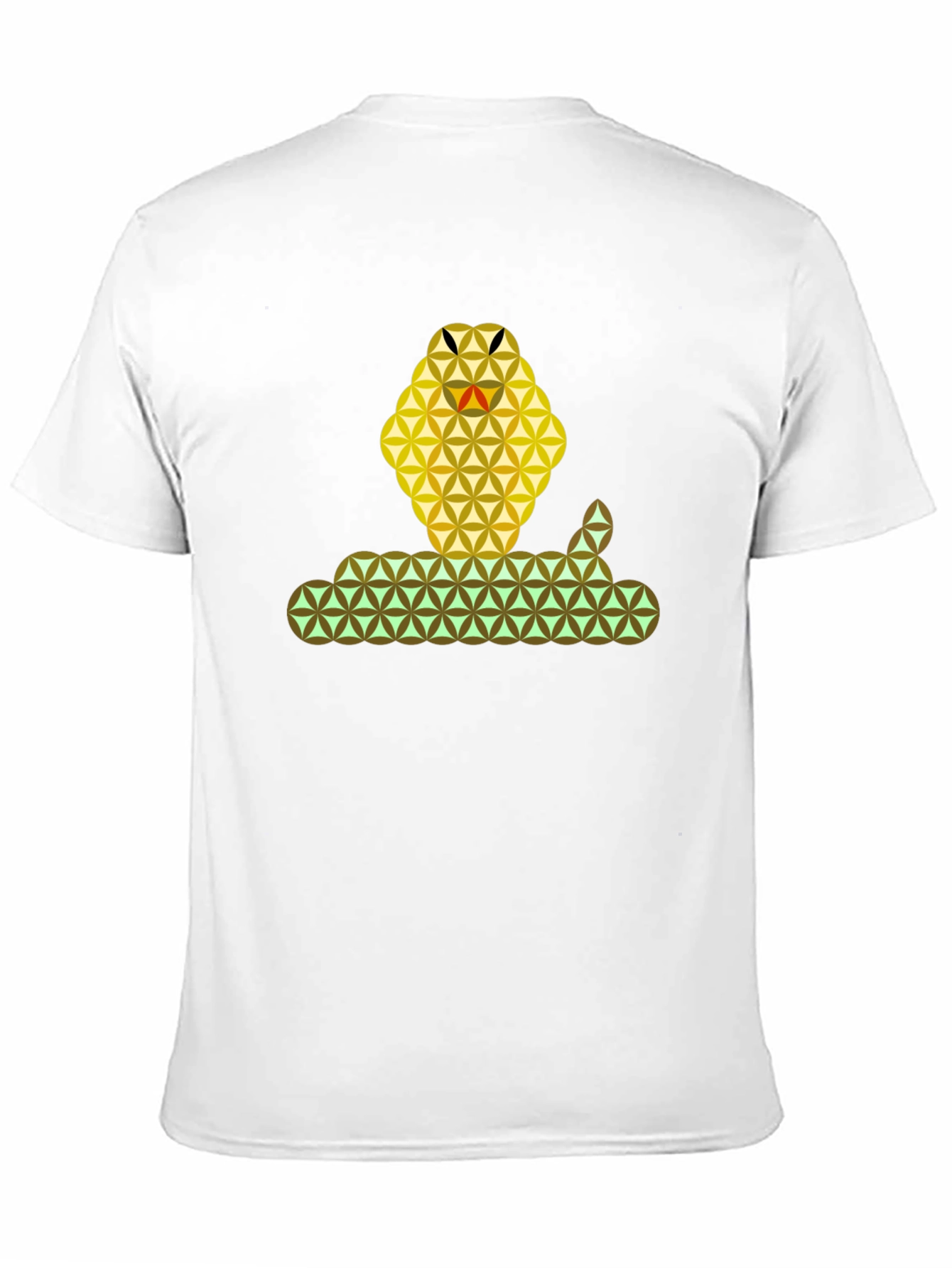 Geometric Snake Graphic T-Shirt - Stylish & Unique