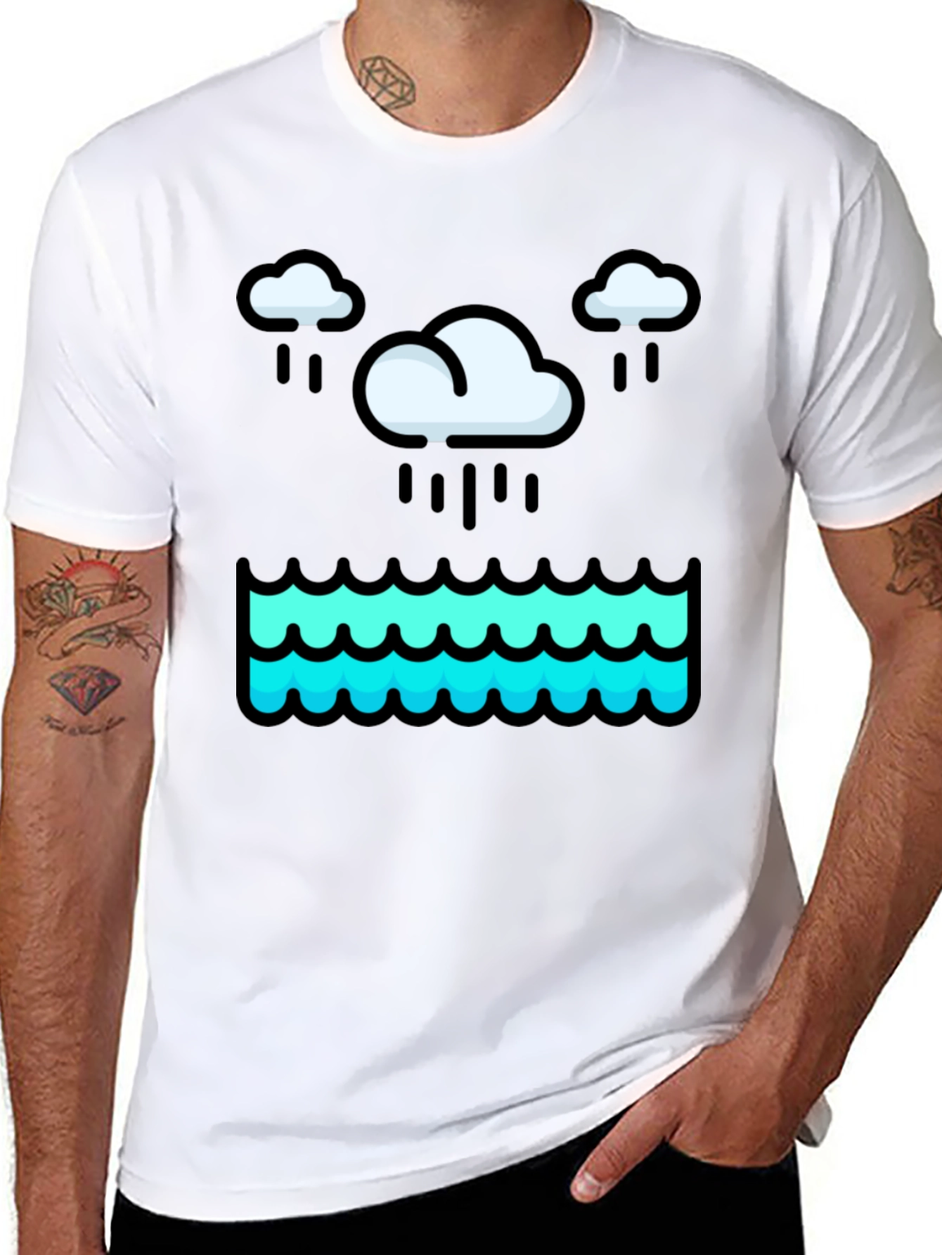 Rainy Day Waves Graphic Tee