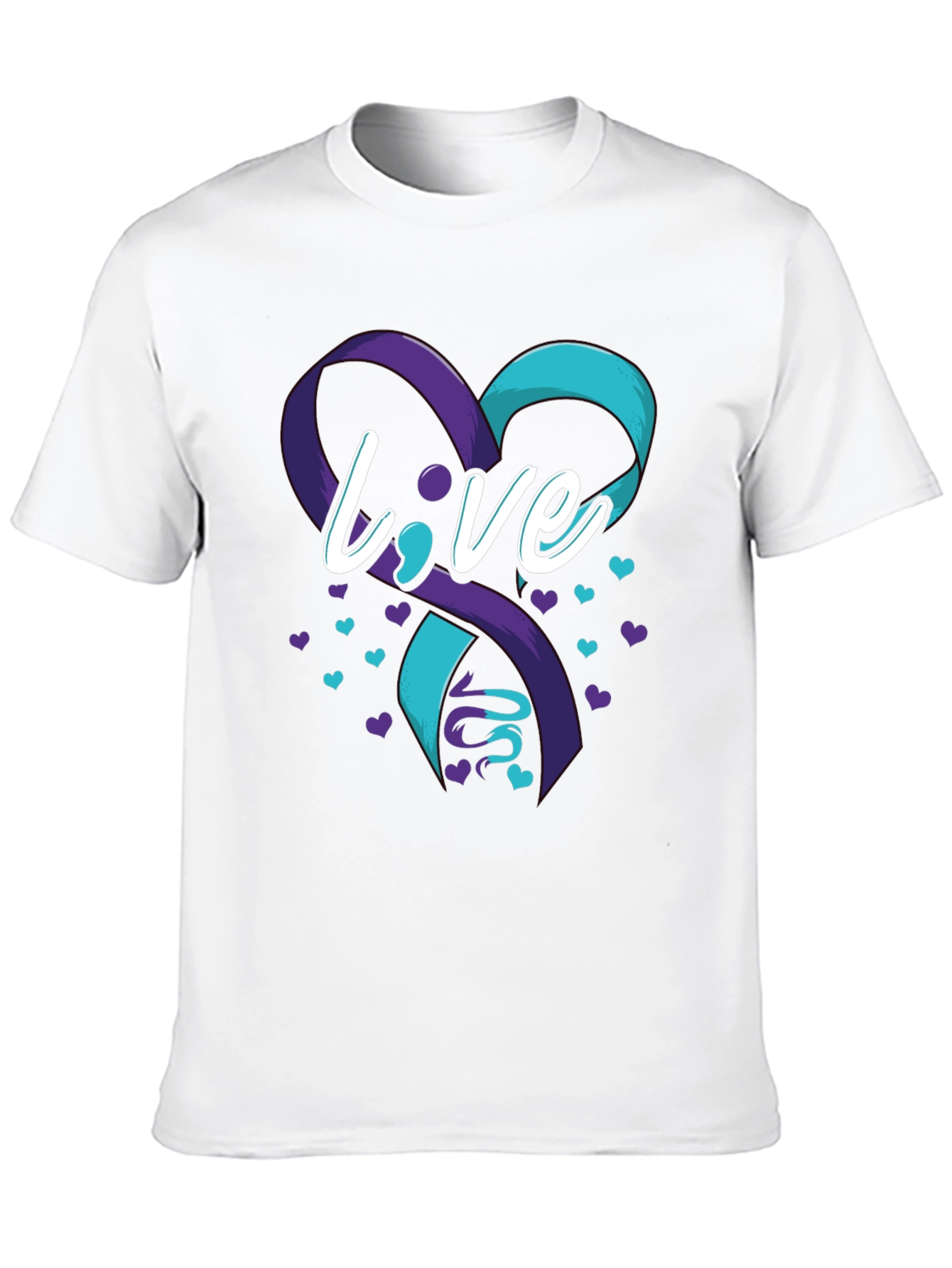 Live Awareness Ribbon Graphic T-Shirt