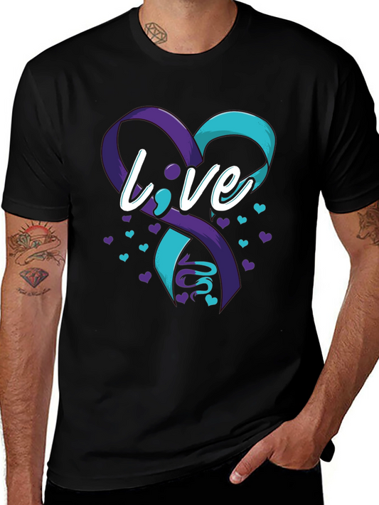 Live Awareness Ribbon Graphic T-Shirt