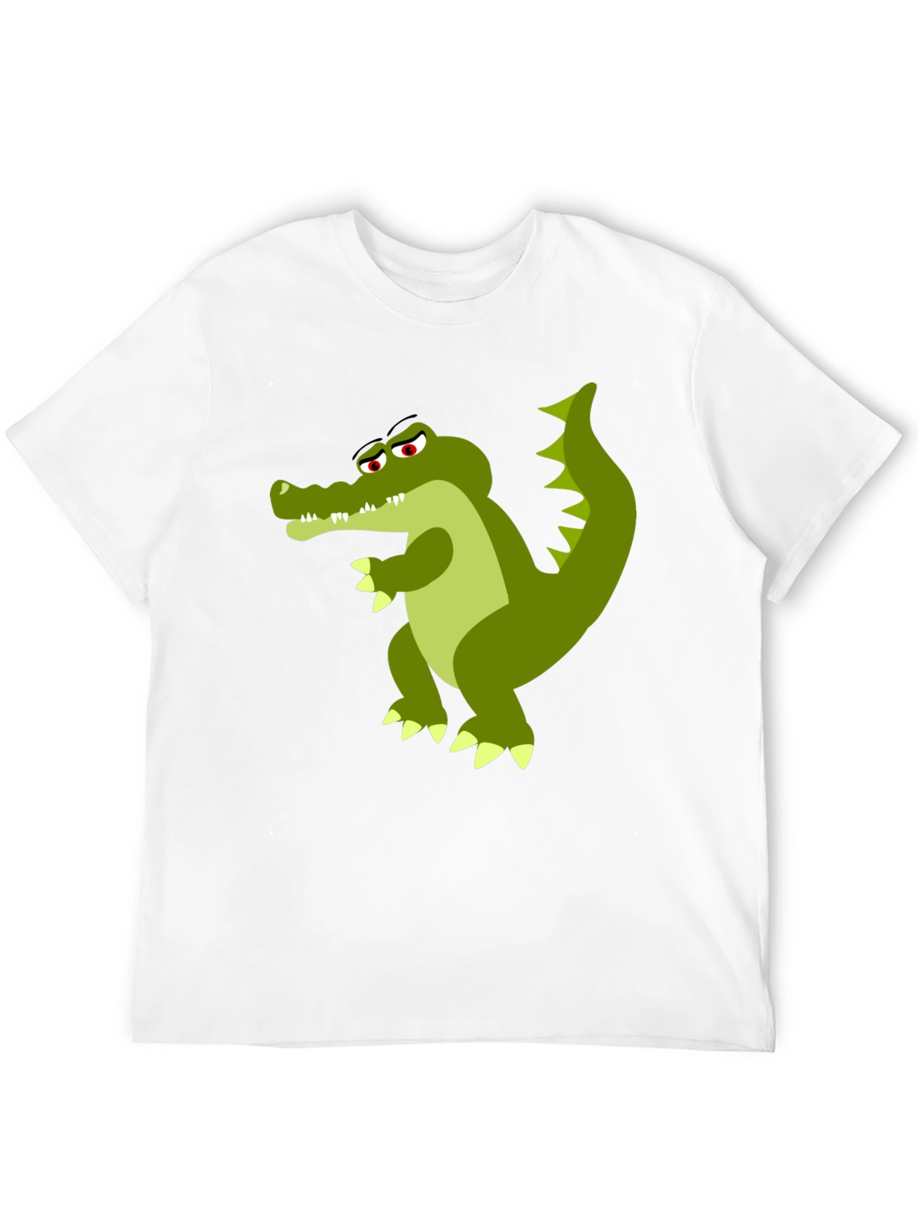 Cool Crocodile Graphic Tee - Black Cotton T-Shirt