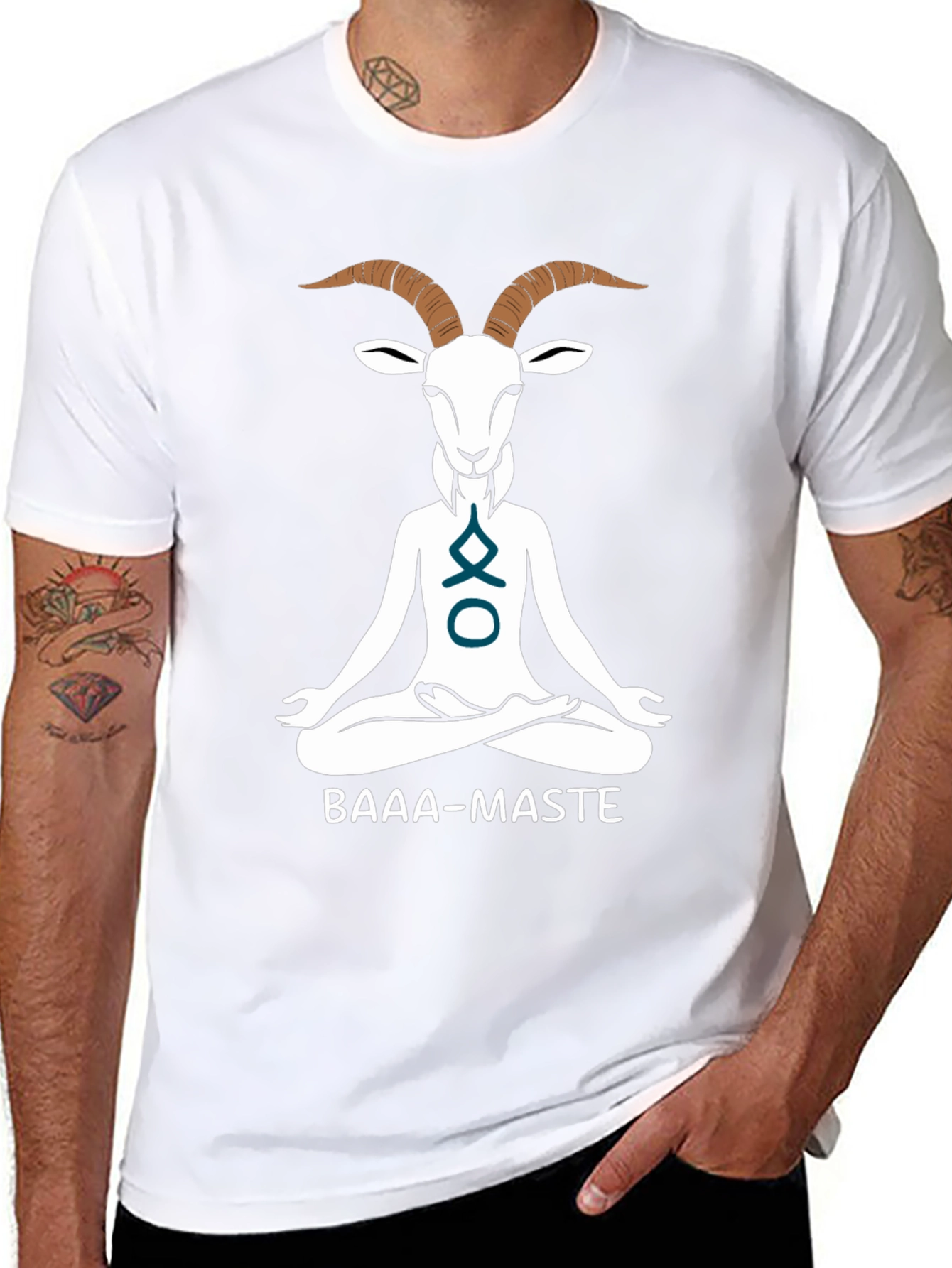 Yoga Goat Graphic Tee - BAAA-MASTE Funny Shirt