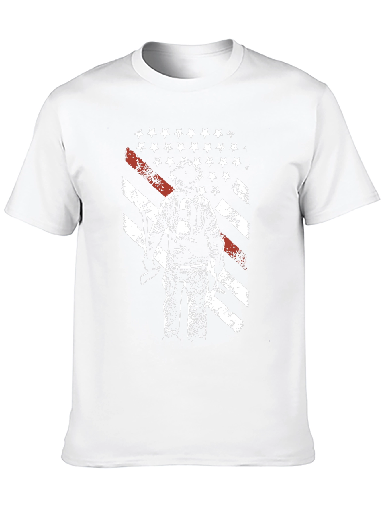 Firefighter American Flag Graphic T-Shirt