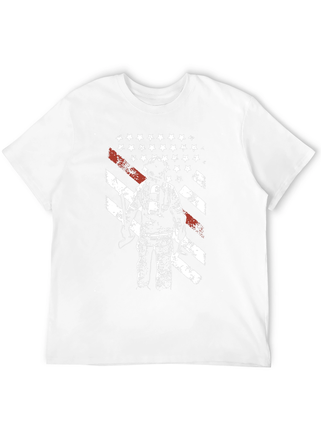 Firefighter American Flag Graphic T-Shirt