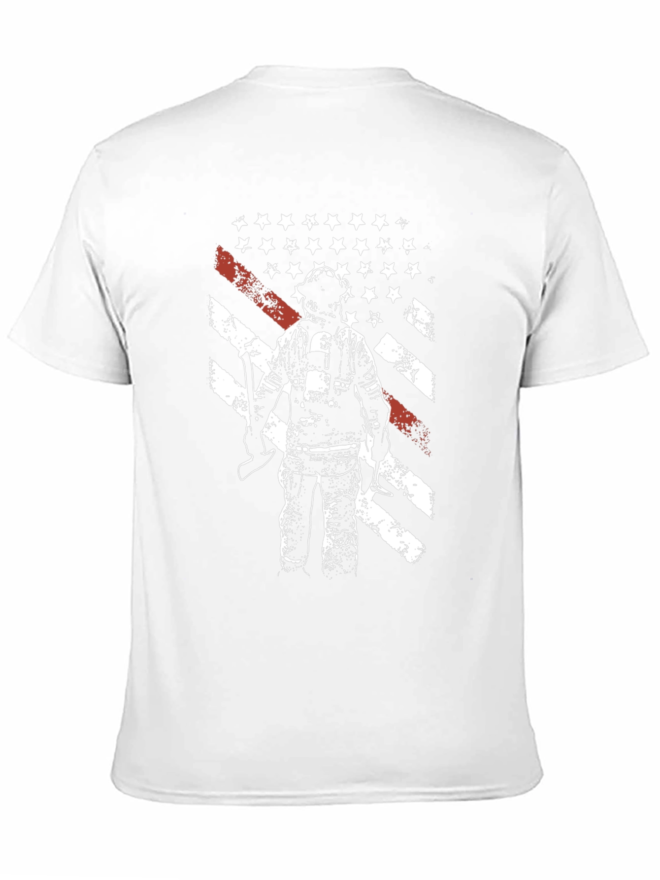 Firefighter American Flag Graphic T-Shirt