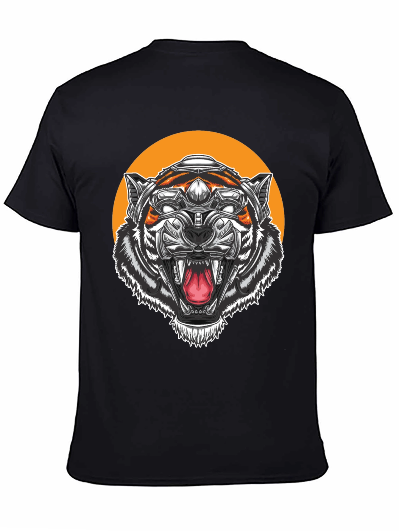 Cyber Tiger Graphic Tee - Black T-Shirt