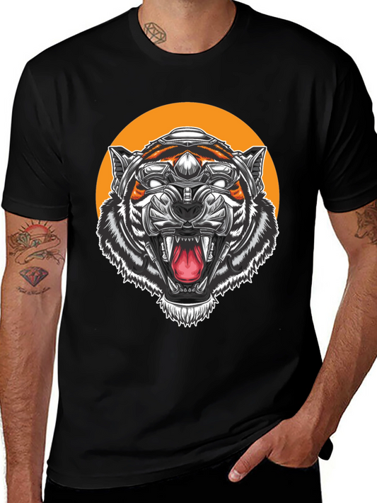 Cyber Tiger Graphic Tee - Black T-Shirt
