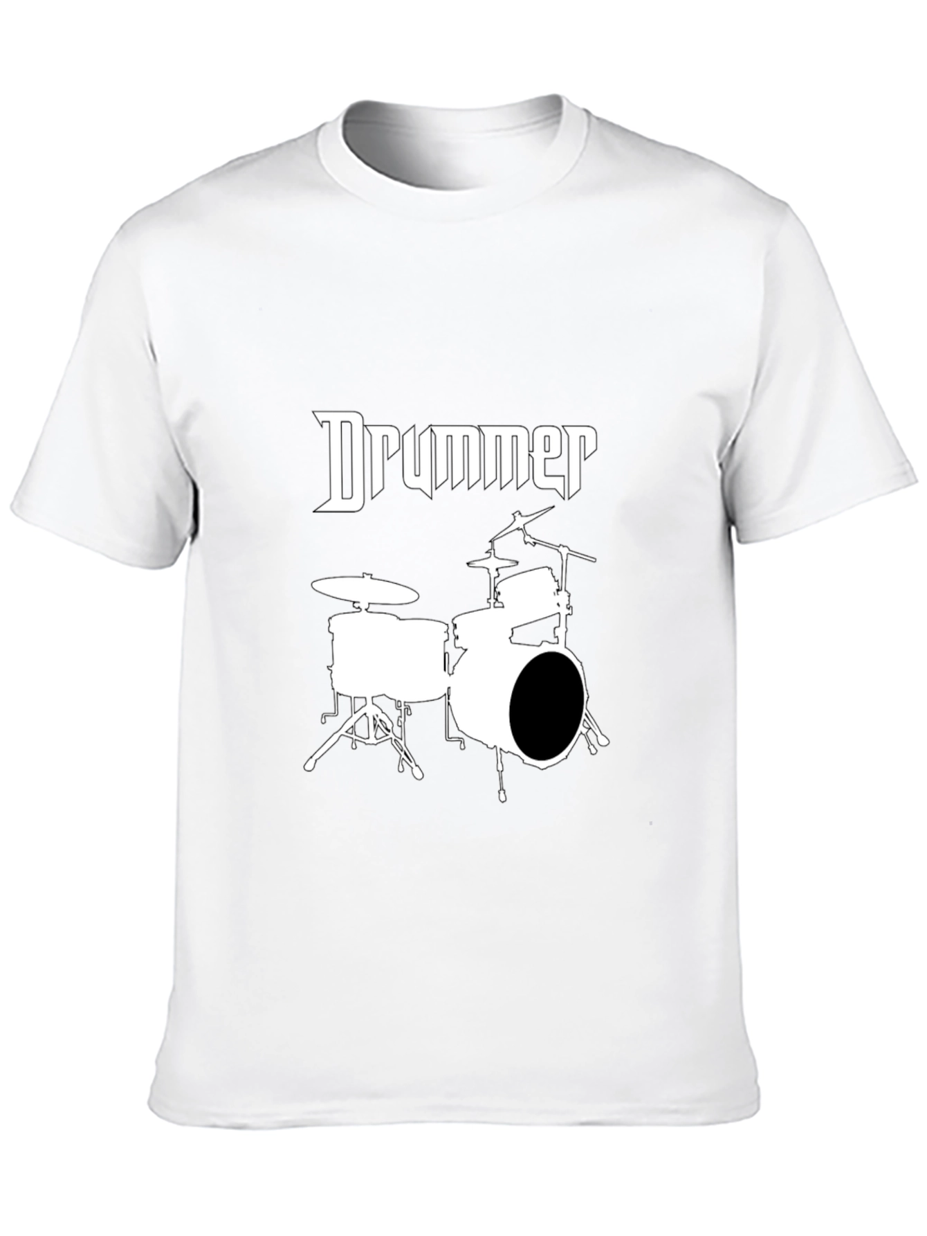 Drummer Graphic Tee - Black Cotton T-Shirt