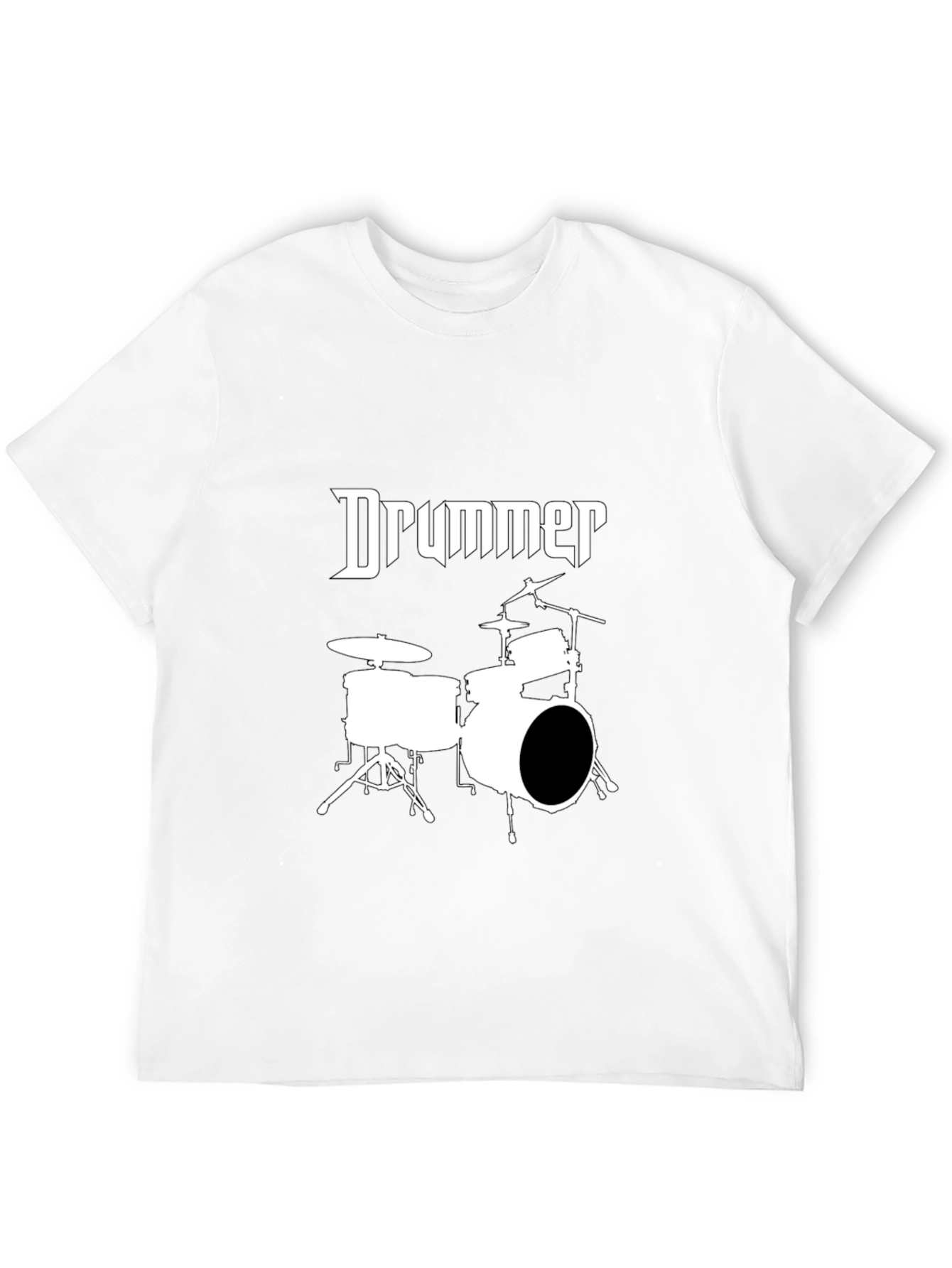 Drummer Graphic Tee - Black Cotton T-Shirt