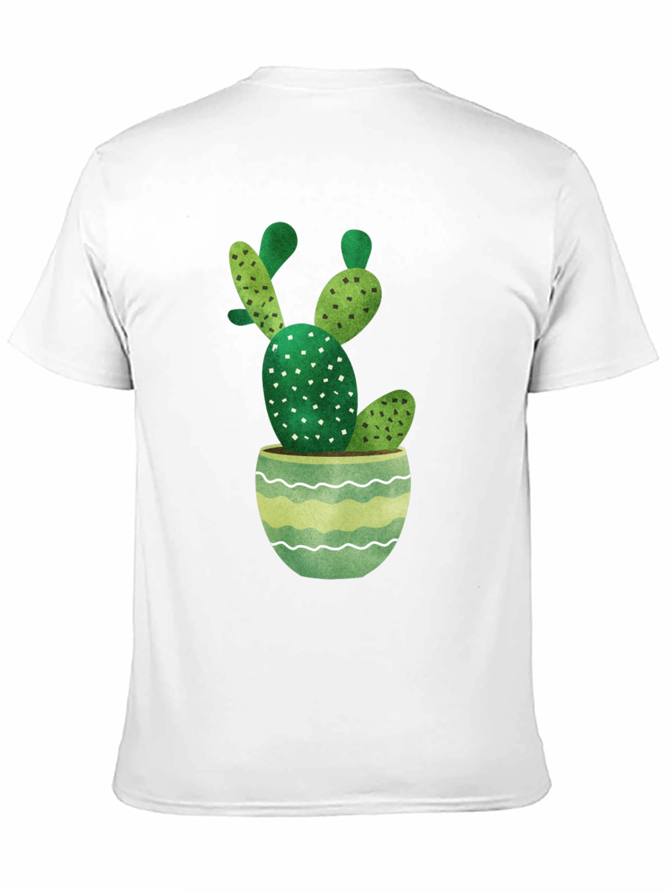 Cactus in Pot Graphic Tee - Stylish Black T-Shirt