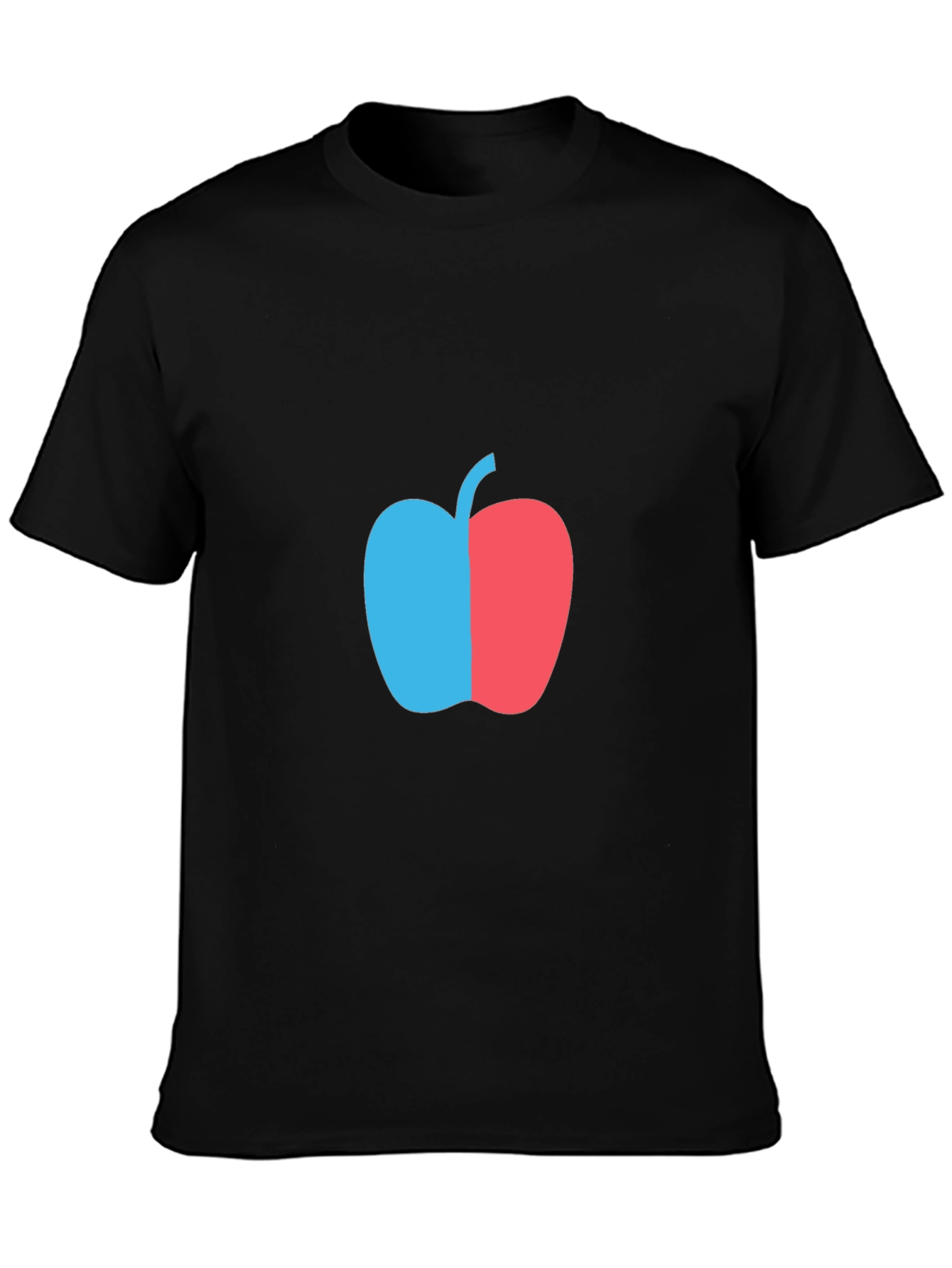Two-Tone Apple Graphic T-Shirt