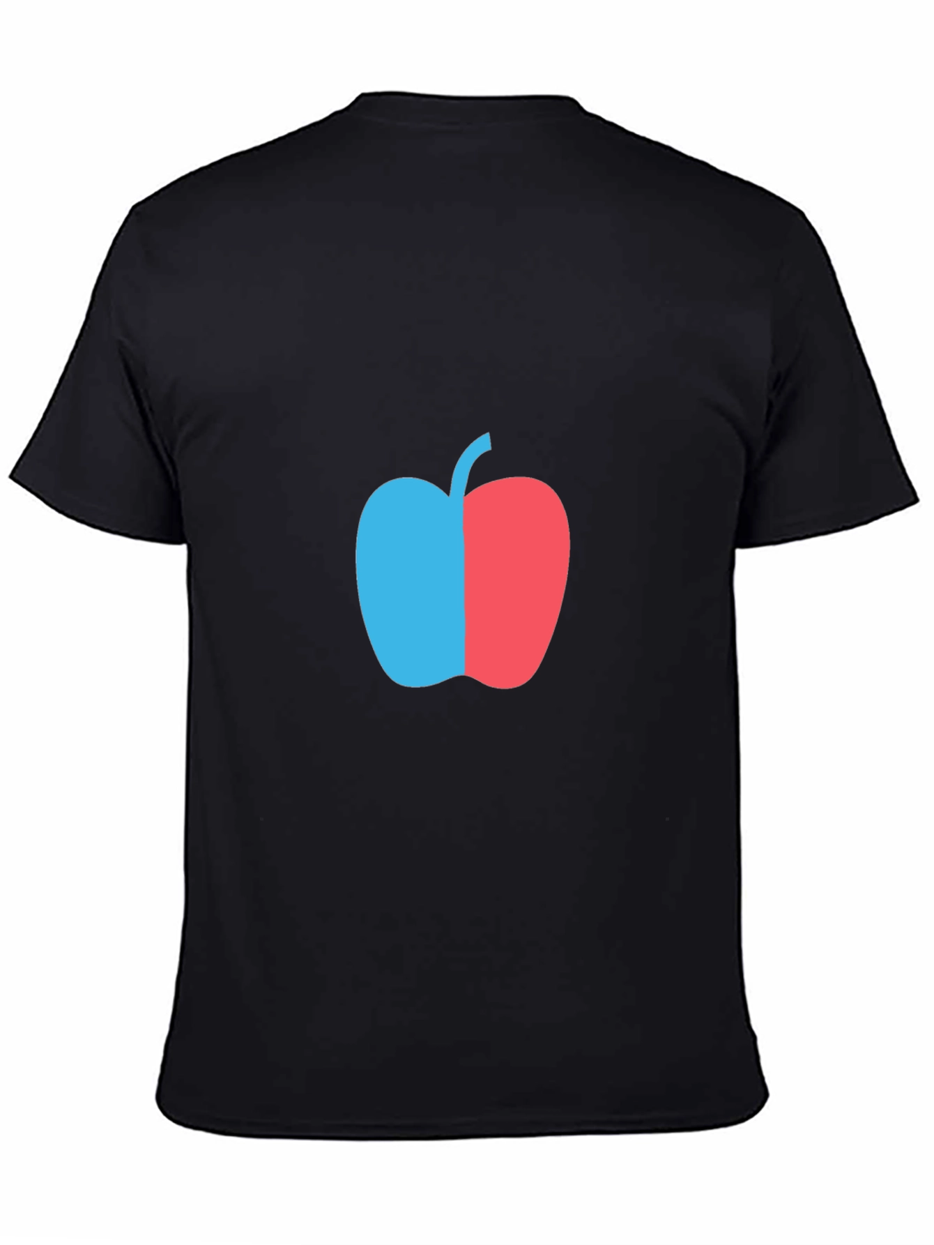 Two-Tone Apple Graphic T-Shirt