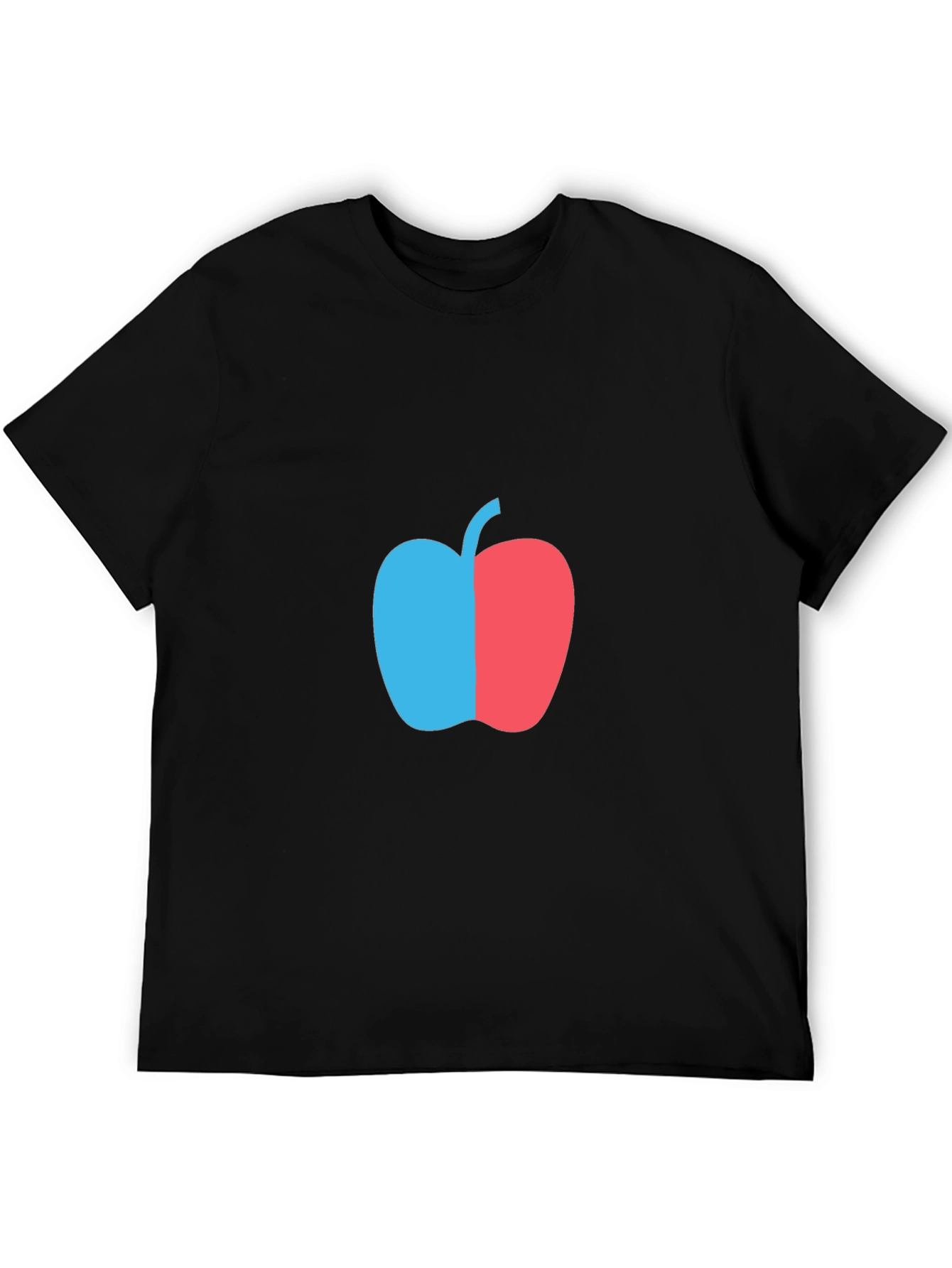 Two-Tone Apple Graphic T-Shirt