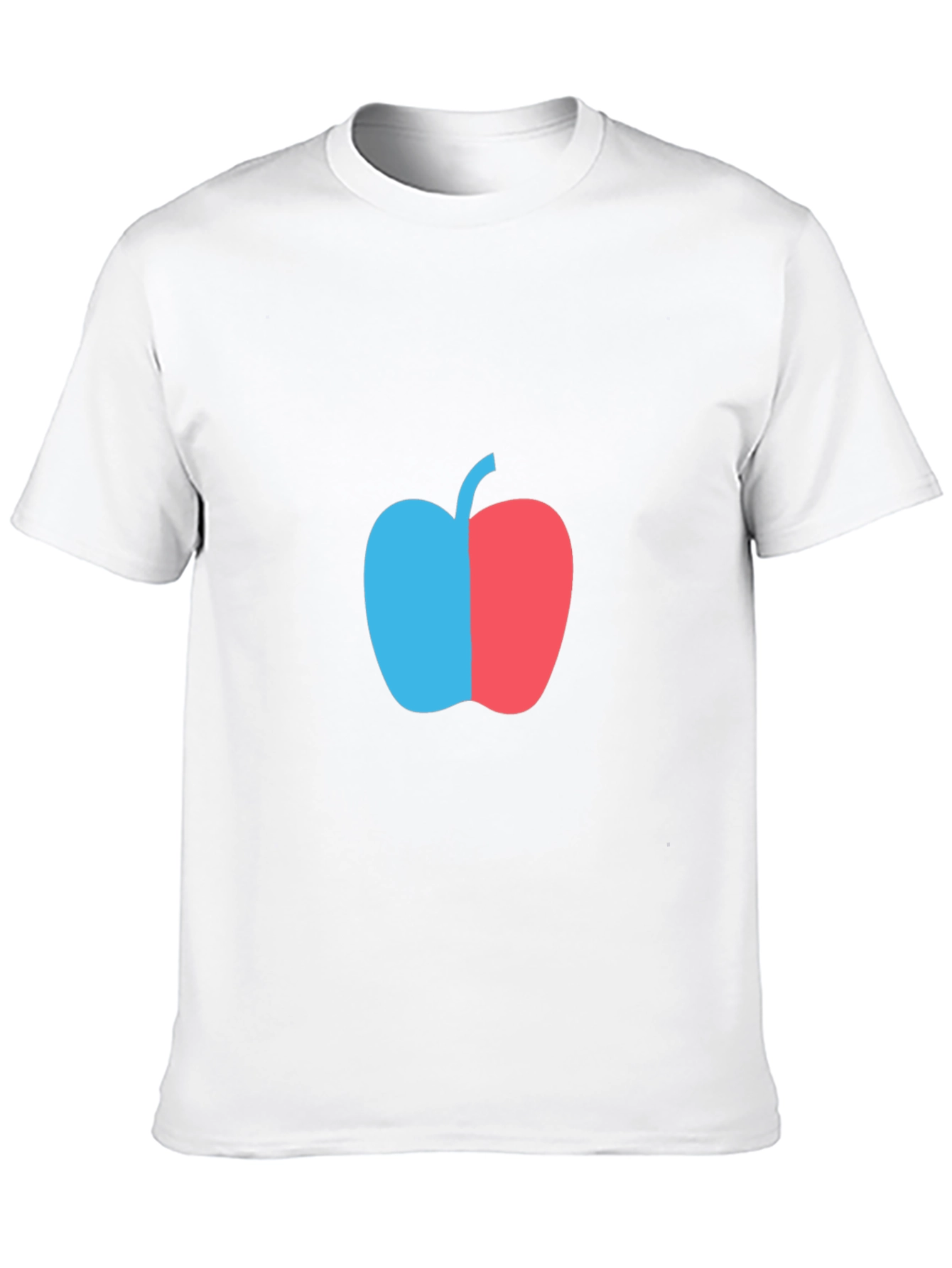Two-Tone Apple Graphic T-Shirt