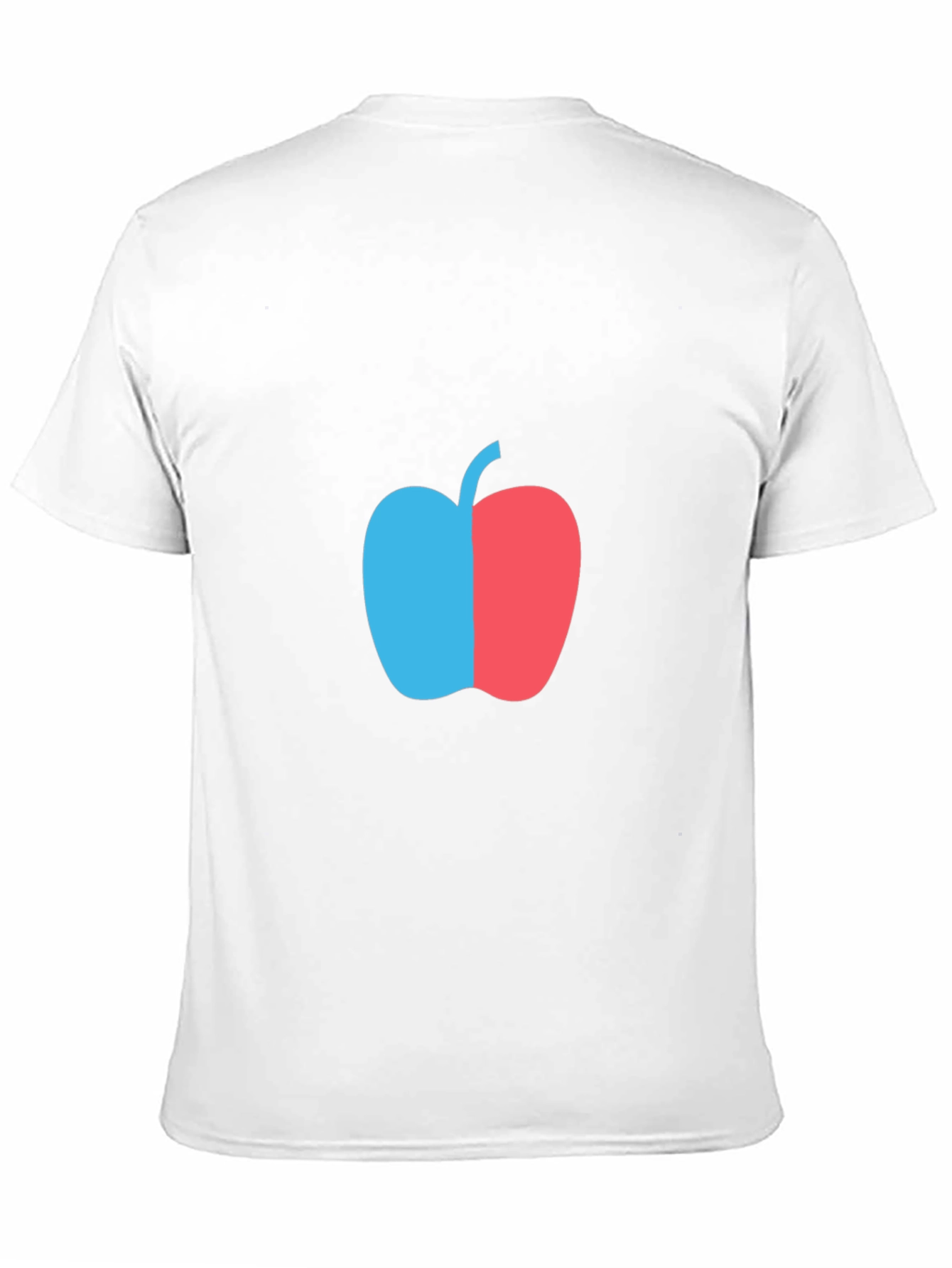 Two-Tone Apple Graphic T-Shirt