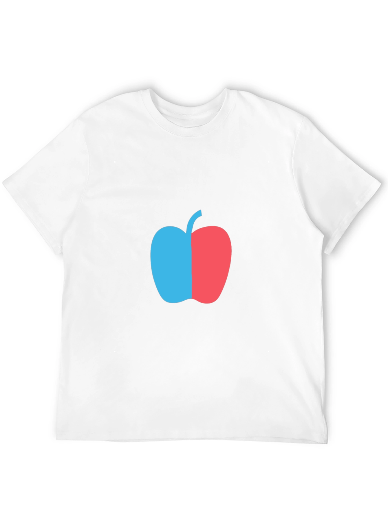 Two-Tone Apple Graphic T-Shirt
