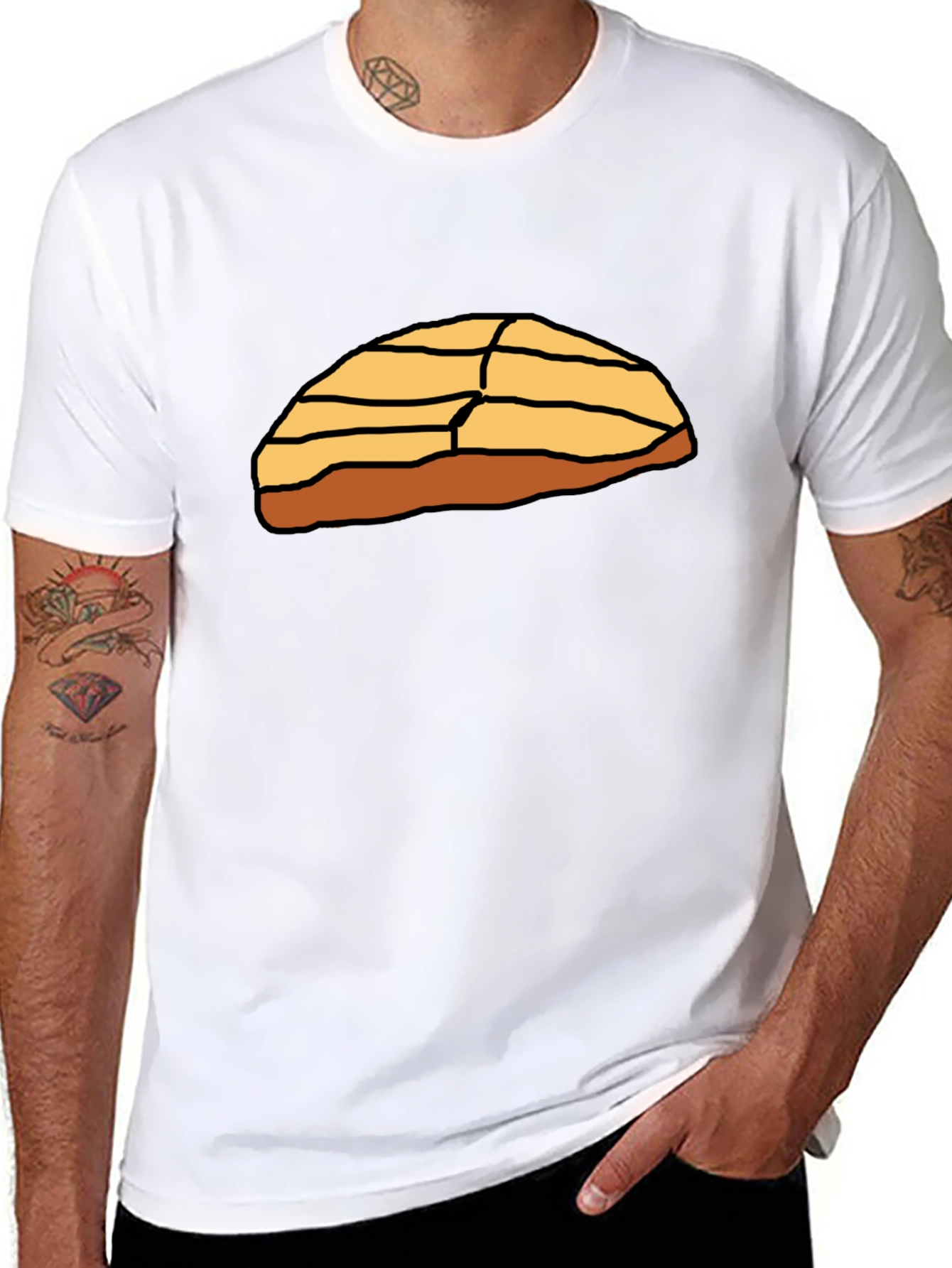 Concha Bread Graphic T-Shirt - Black