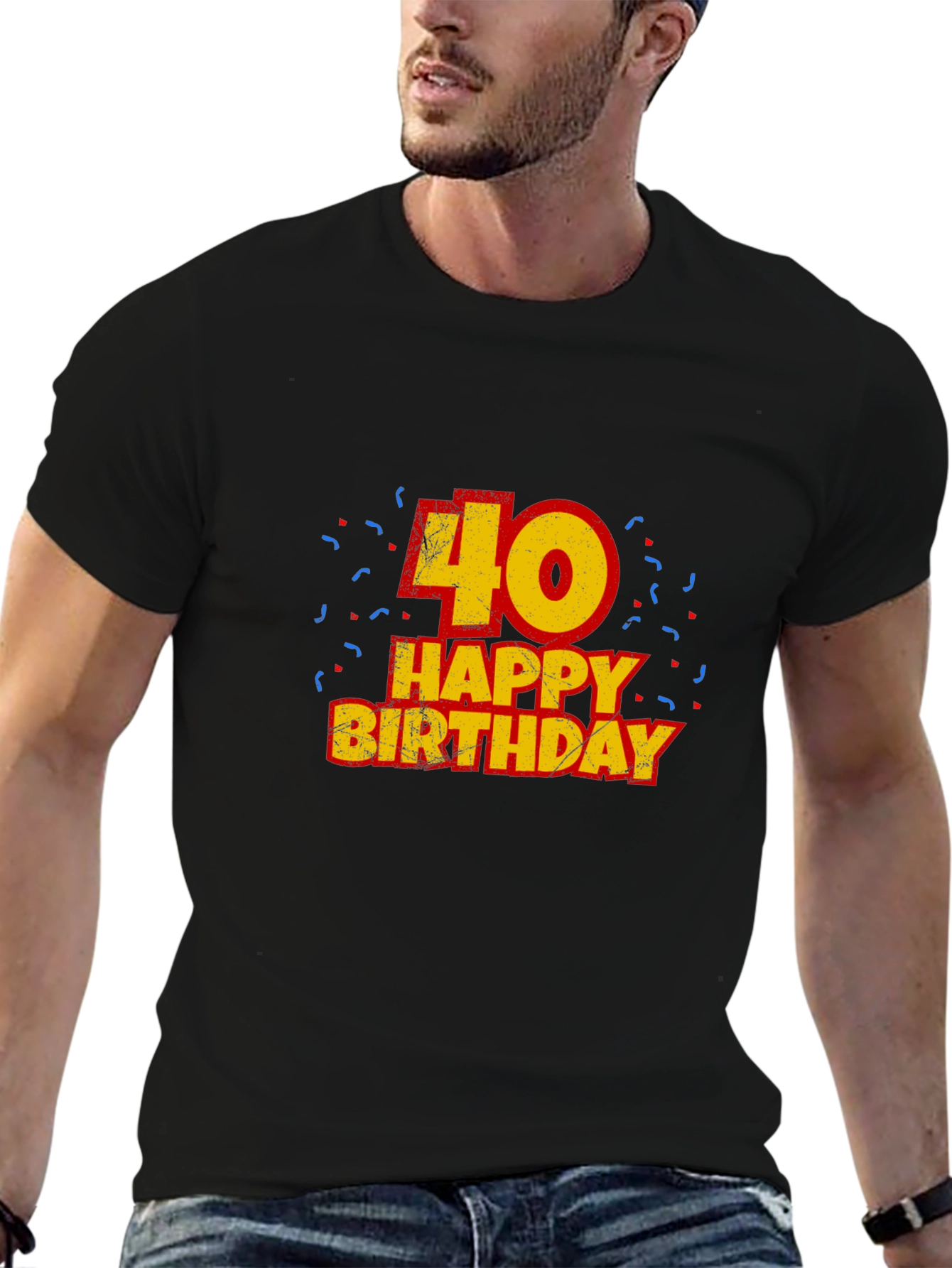 Mens 40th Birthday T-Shirt - Black